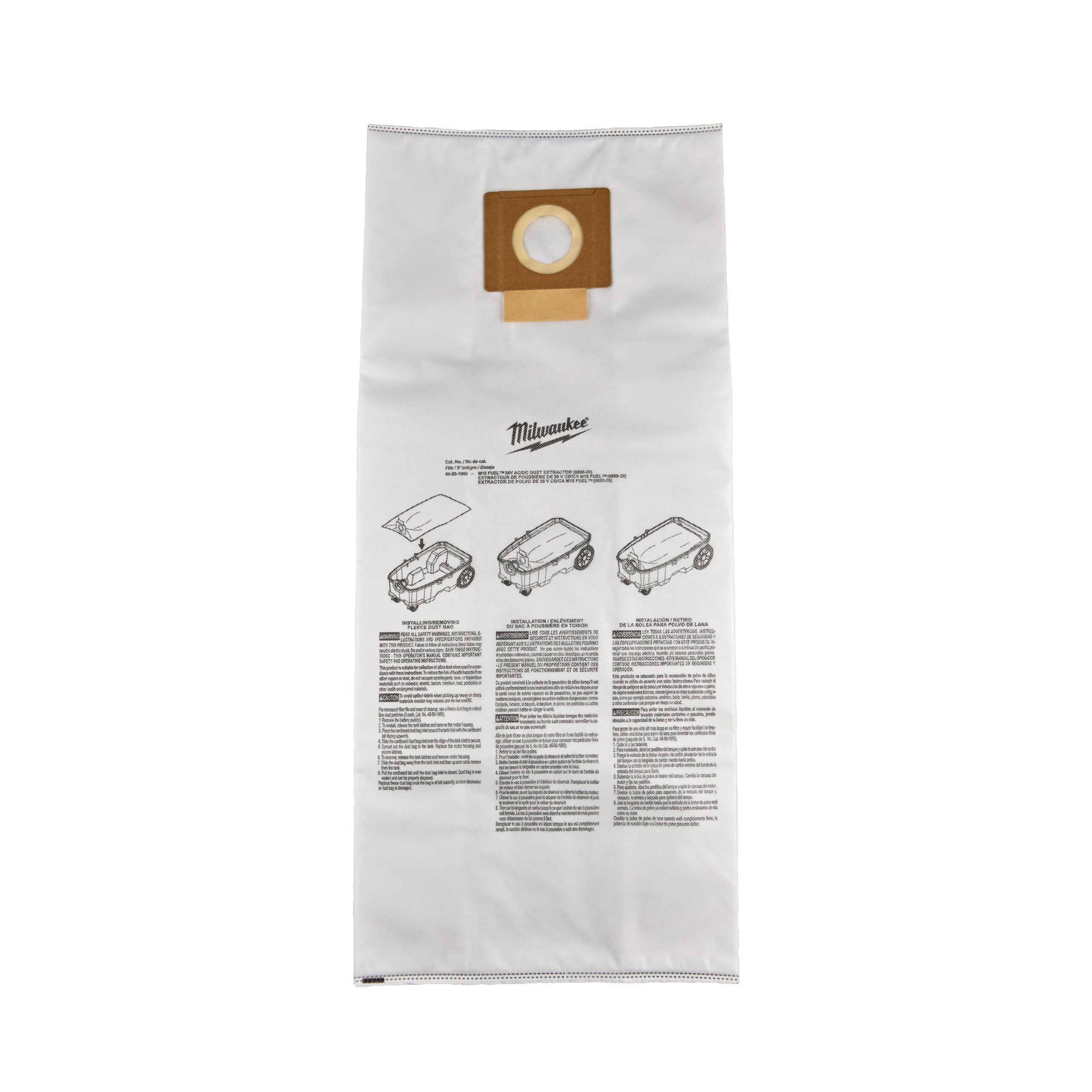 Sac pentru praf fleece pentru Milwaukee Fleece Dust Bag - M18 ONEF2VC34M ONEF2VC34M, cod 4932498663