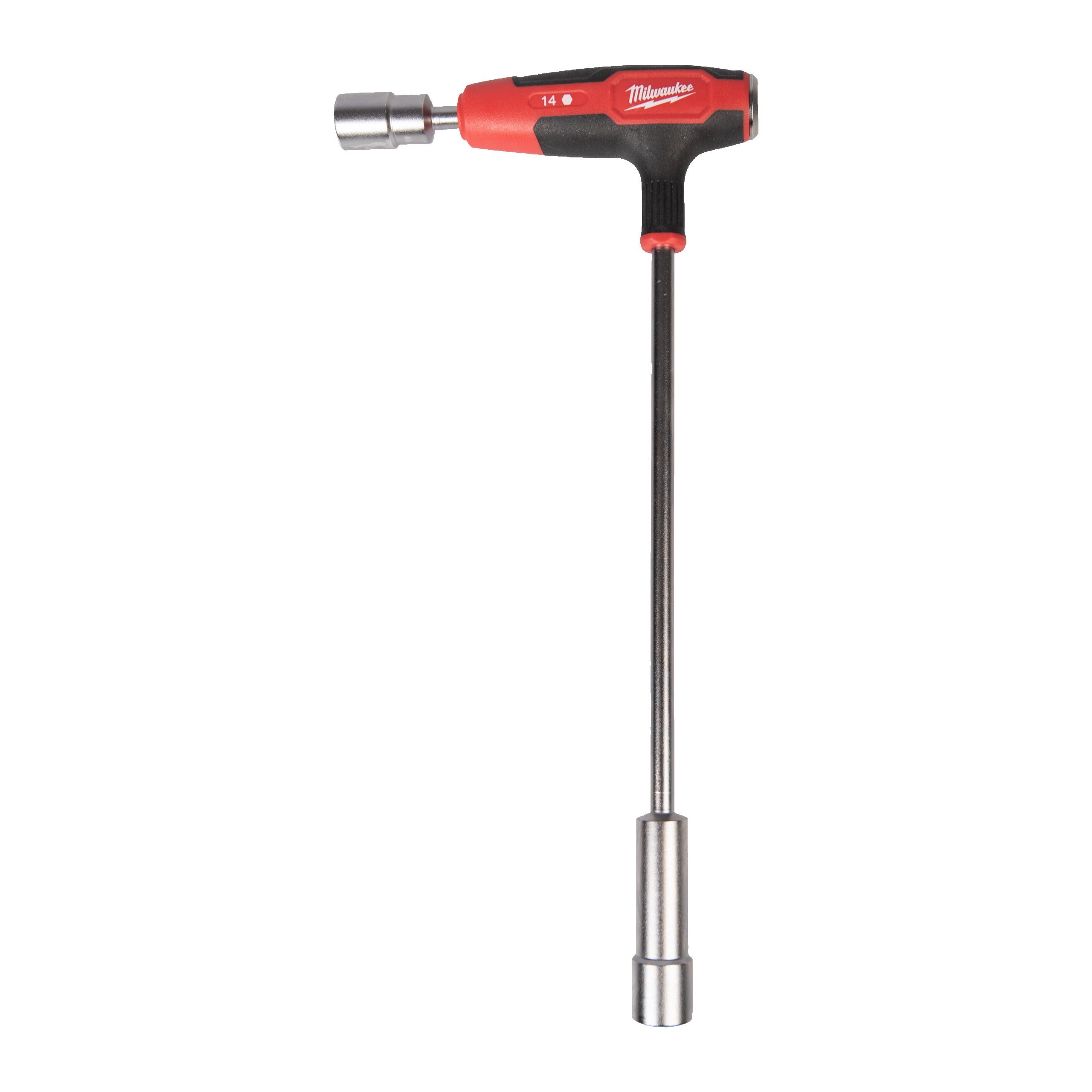 Șurubelniță Cheie tubulară cu mâner în T Milwaukee 14mm Nut driver with T-handle Grip, cod 4932498715