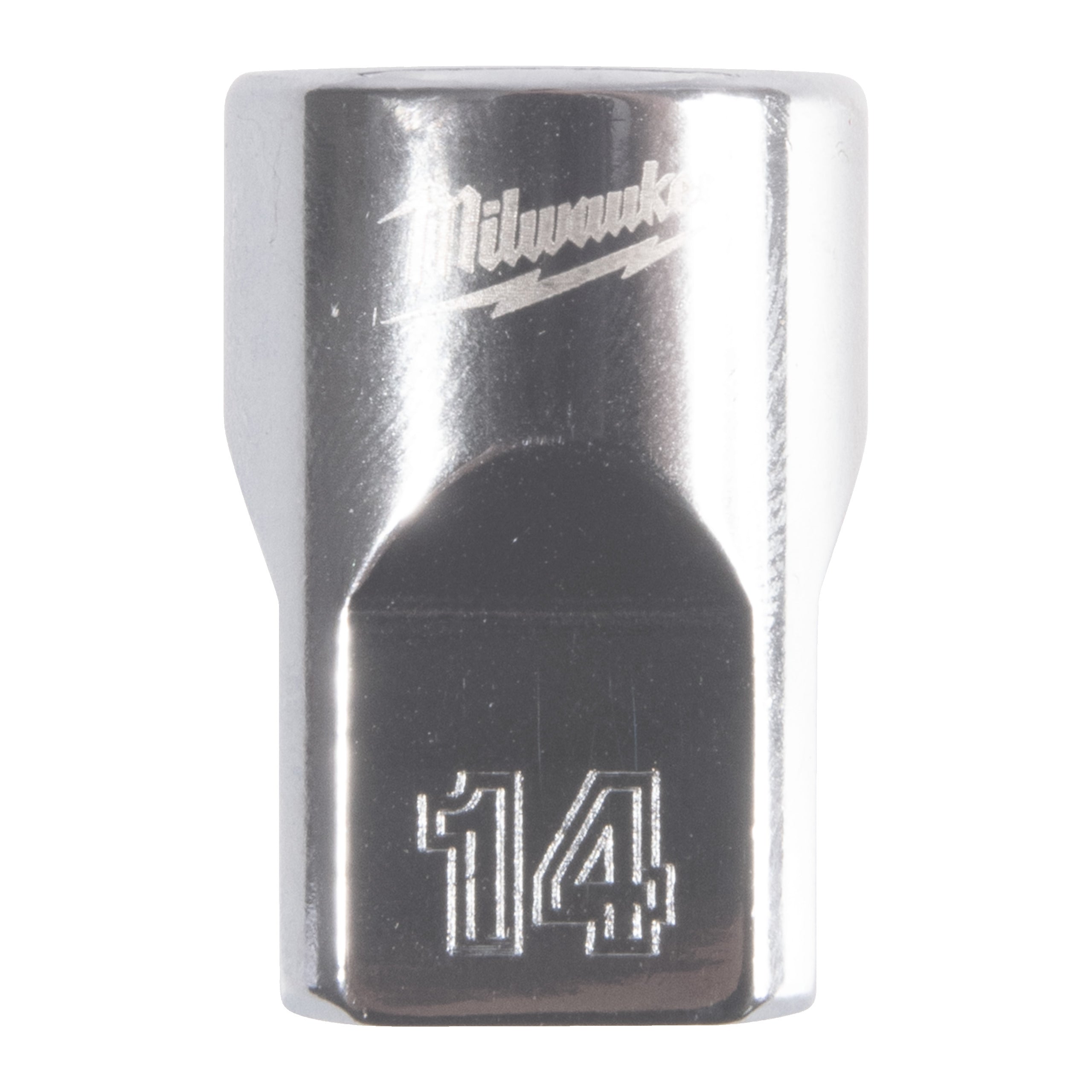 Cheie tubulară ⅜″ metrică, 12 puncte Milwaukee 3/8'' Drive Metric Standard 12-Point Socket - 14mm, cod 4932498806