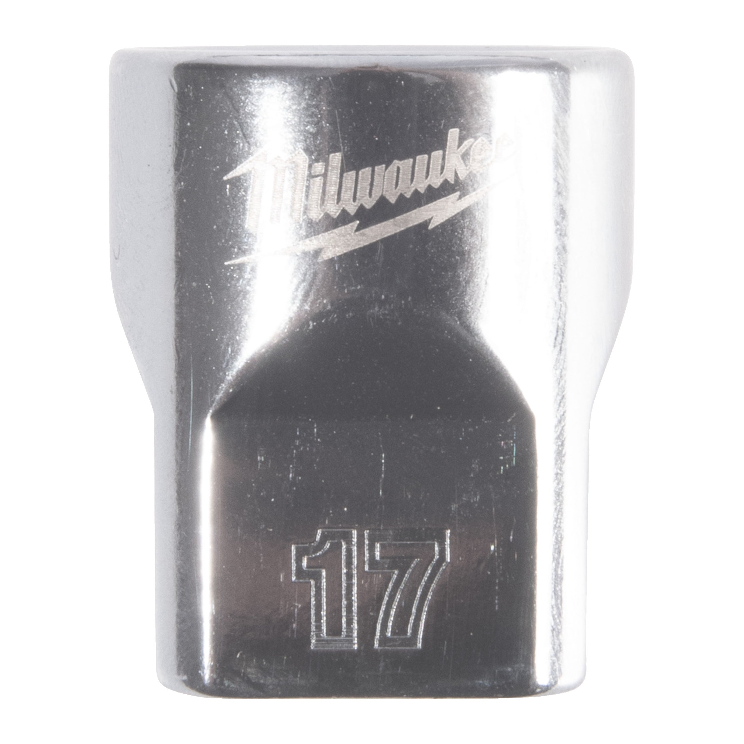 Cheie tubulară ⅜″ metrică, 12 puncte Milwaukee 3/8'' Drive Metric Standard 12-Point Socket - 17mm, cod 4932498809
