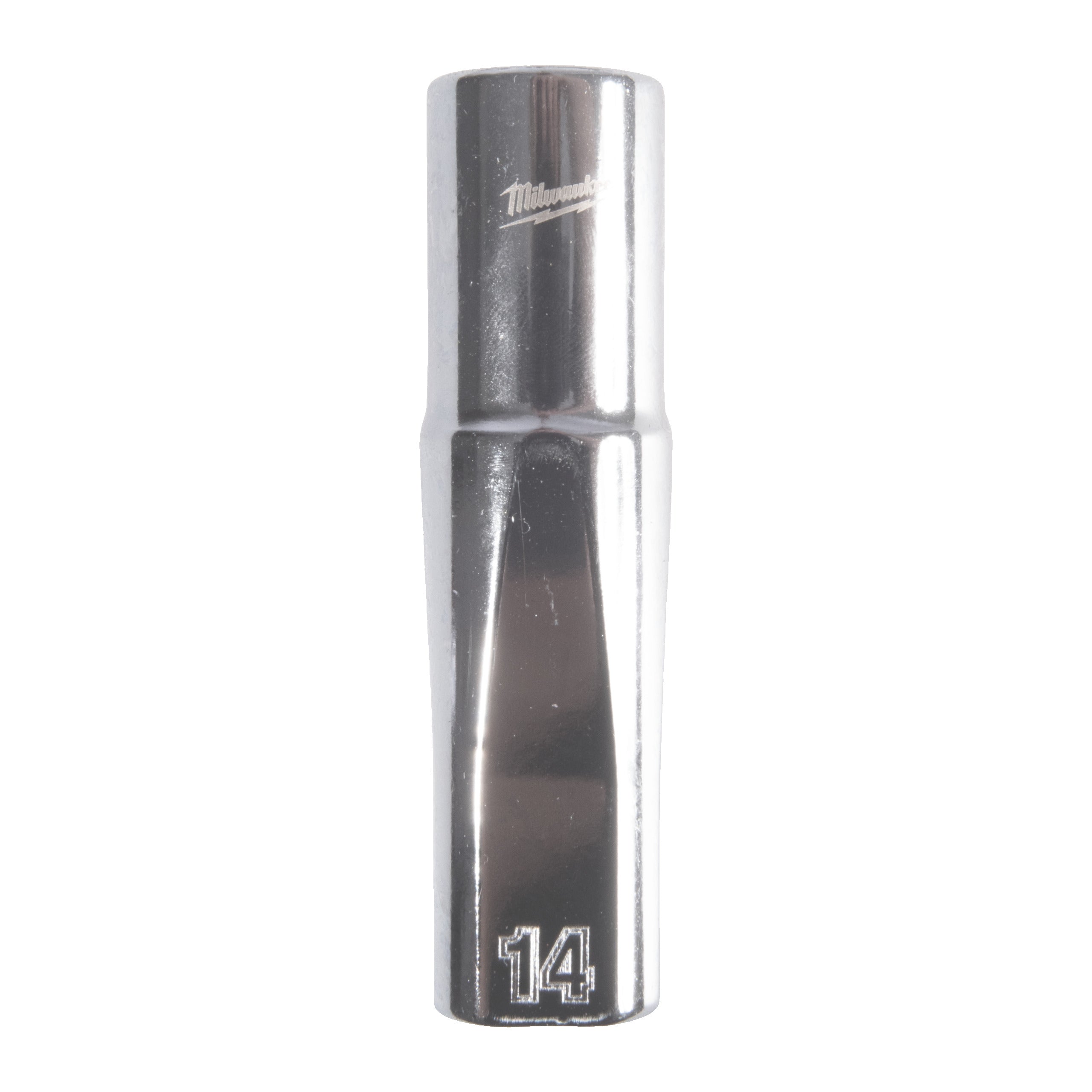 Cheie tubulară lungă ½″ metrică, 12 puncte Milwaukee 1/2'' Drive Metric Deep 12-Point Socket - 14mm, cod 4932498835