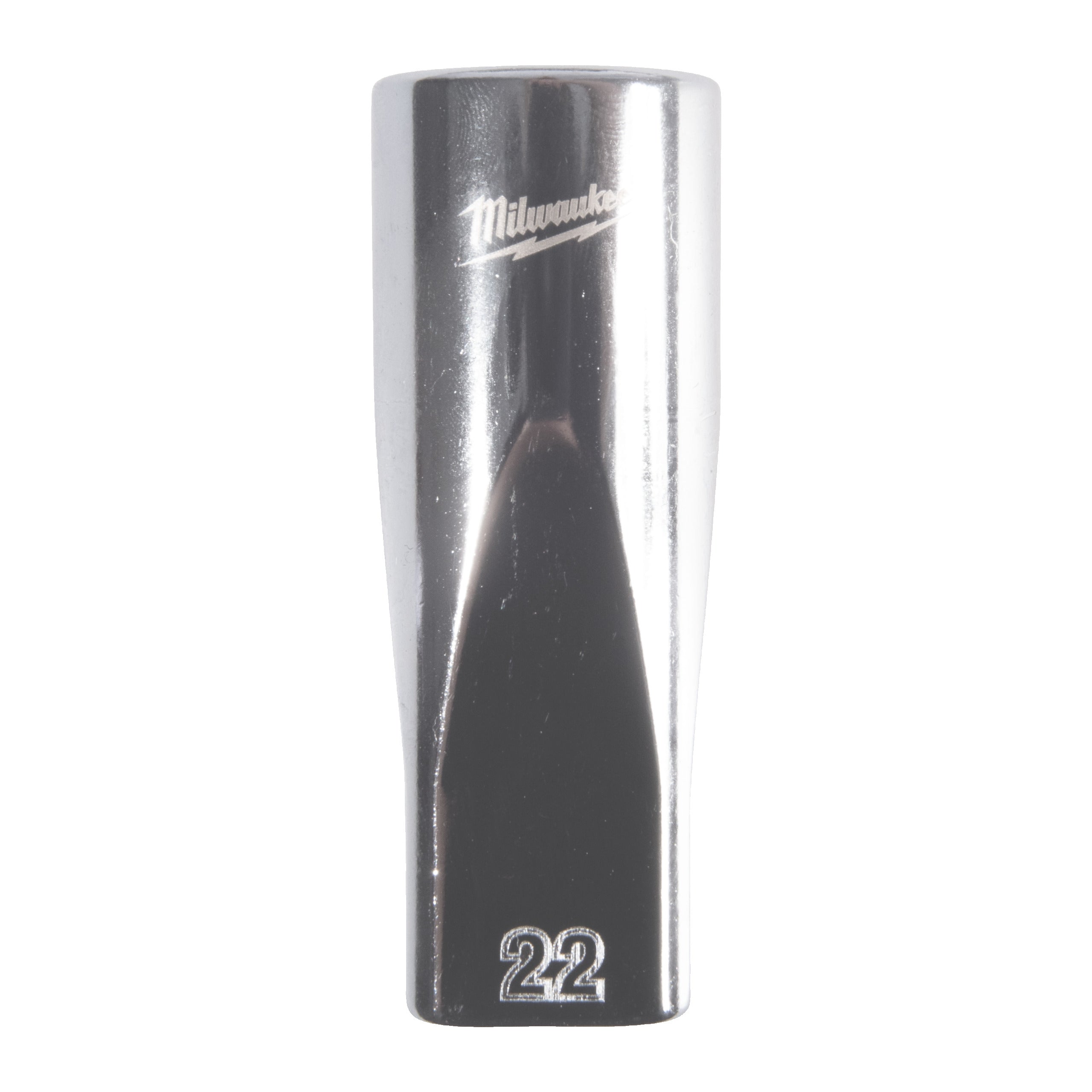 Cheie tubulară lungă ½″ metrică, 12 puncte Milwaukee 1/2'' Drive Metric Deep 12-Point Socket - 22mm, cod 4932498843