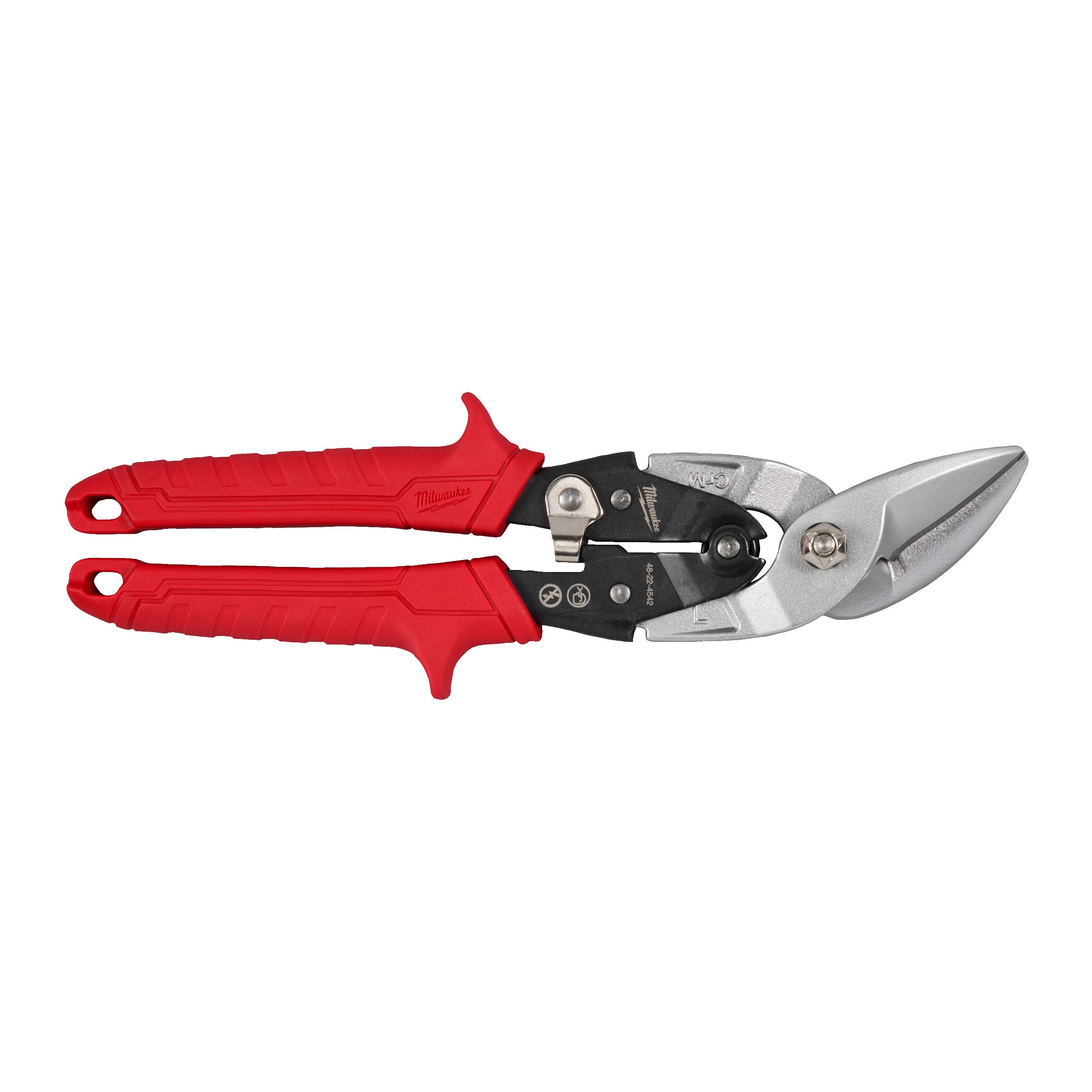 Foarfecă curbată cu tăietură spre stânga Milwaukee LEFT CUTTING OFFSET AVIATION SNIPS, cod 4932499013