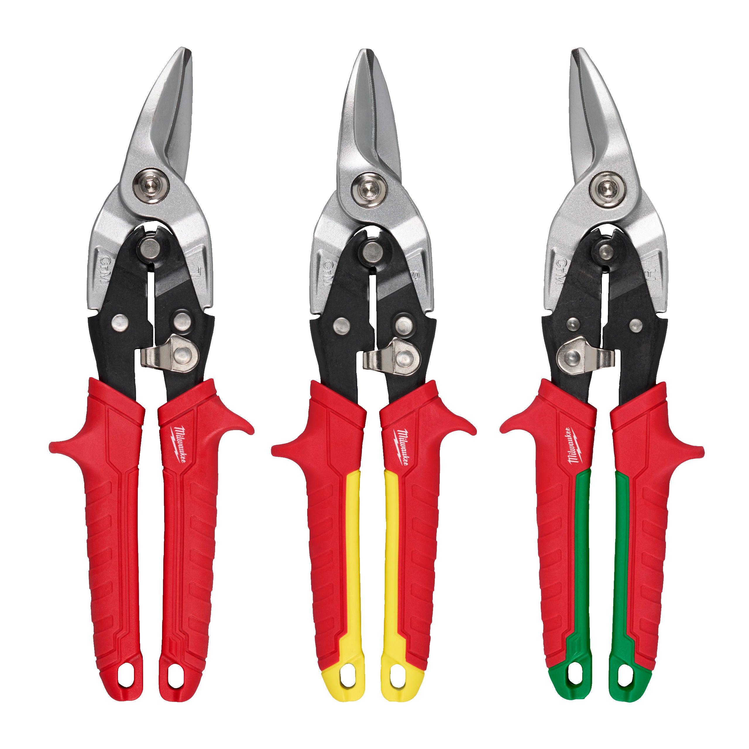 Set 3 foarfeci curbate Milwaukee AVIATION SNIP SET, cod 4932499020