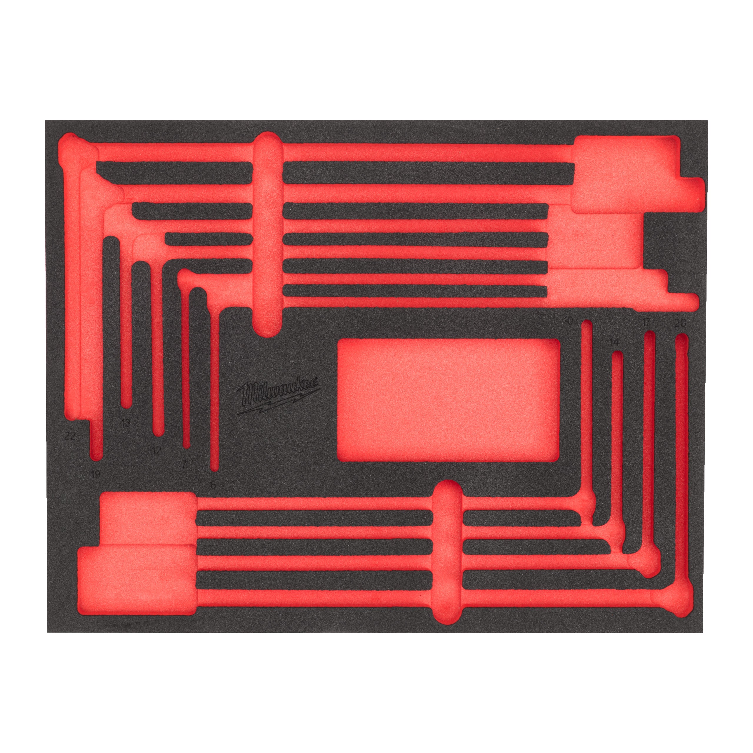 Inserție spumă goală Milwaukee pentru chei cu mâner T 8 buc, cod 4932499114