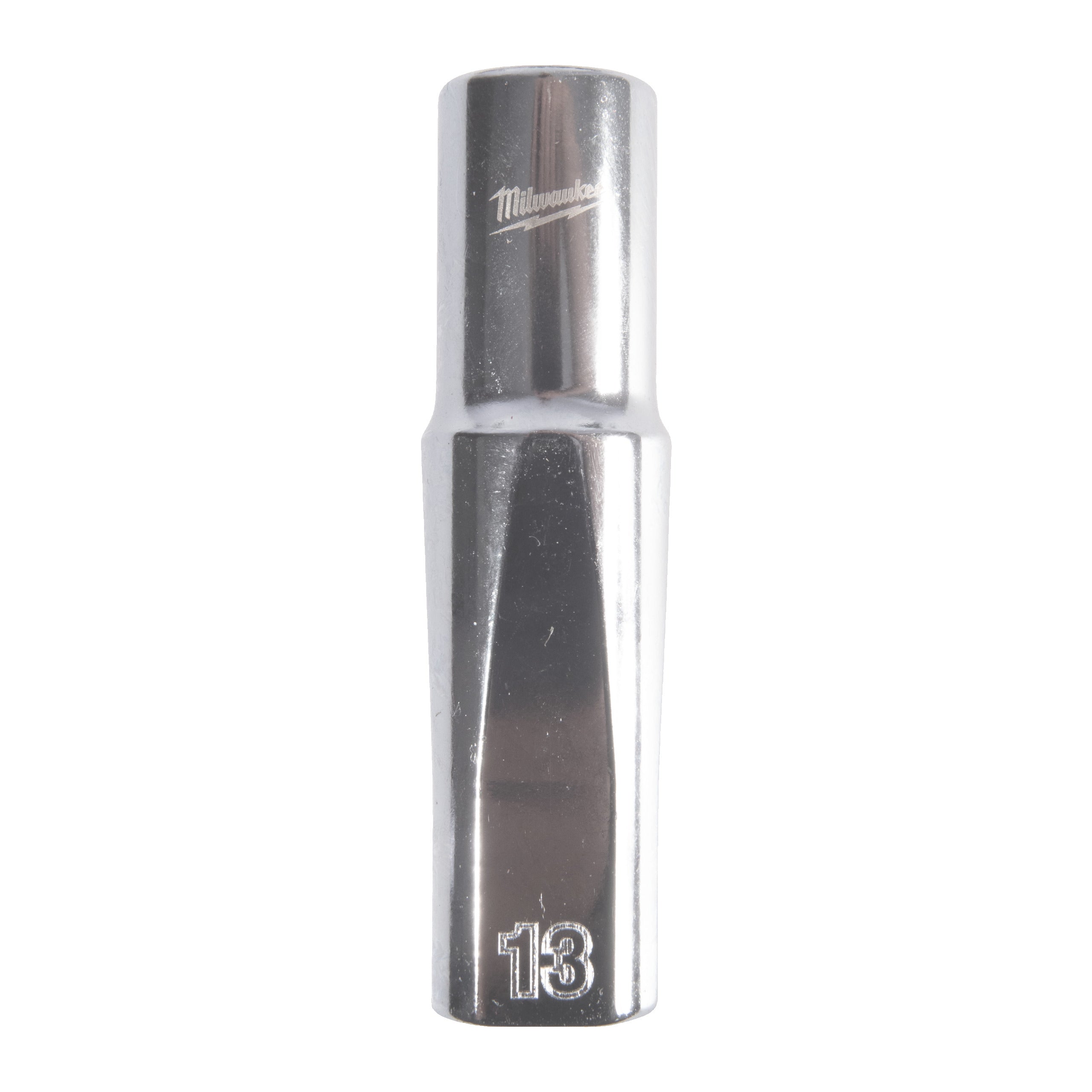 Cheie tubulară lungă ½″ metrică, 12 puncte Milwaukee 1/2'' Drive Metric Deep 12-Point Socket - 13mm, cod 4932499118