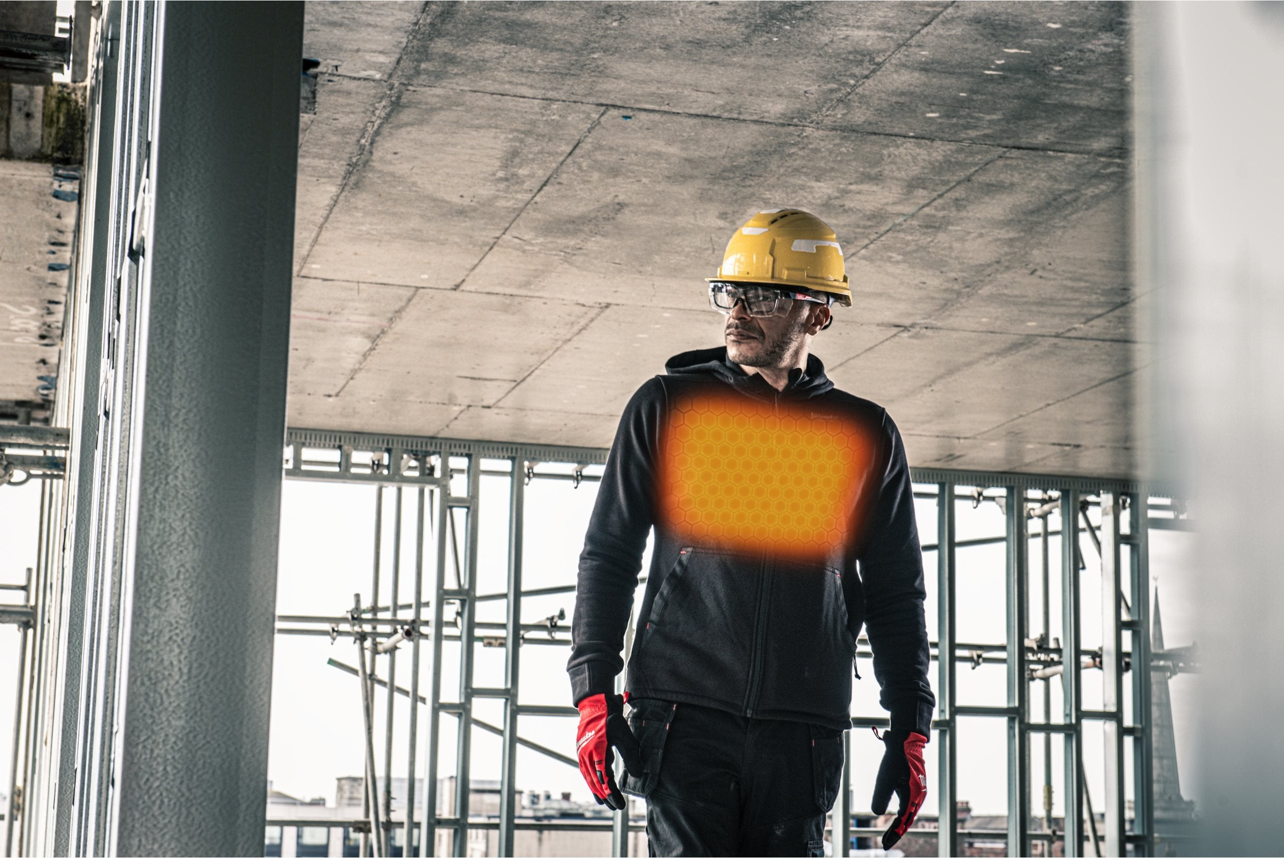 Hanorac încălzit Milwaukee M12 HHBL5-0, HEXON HEAT TECHNOLOGY™, negru