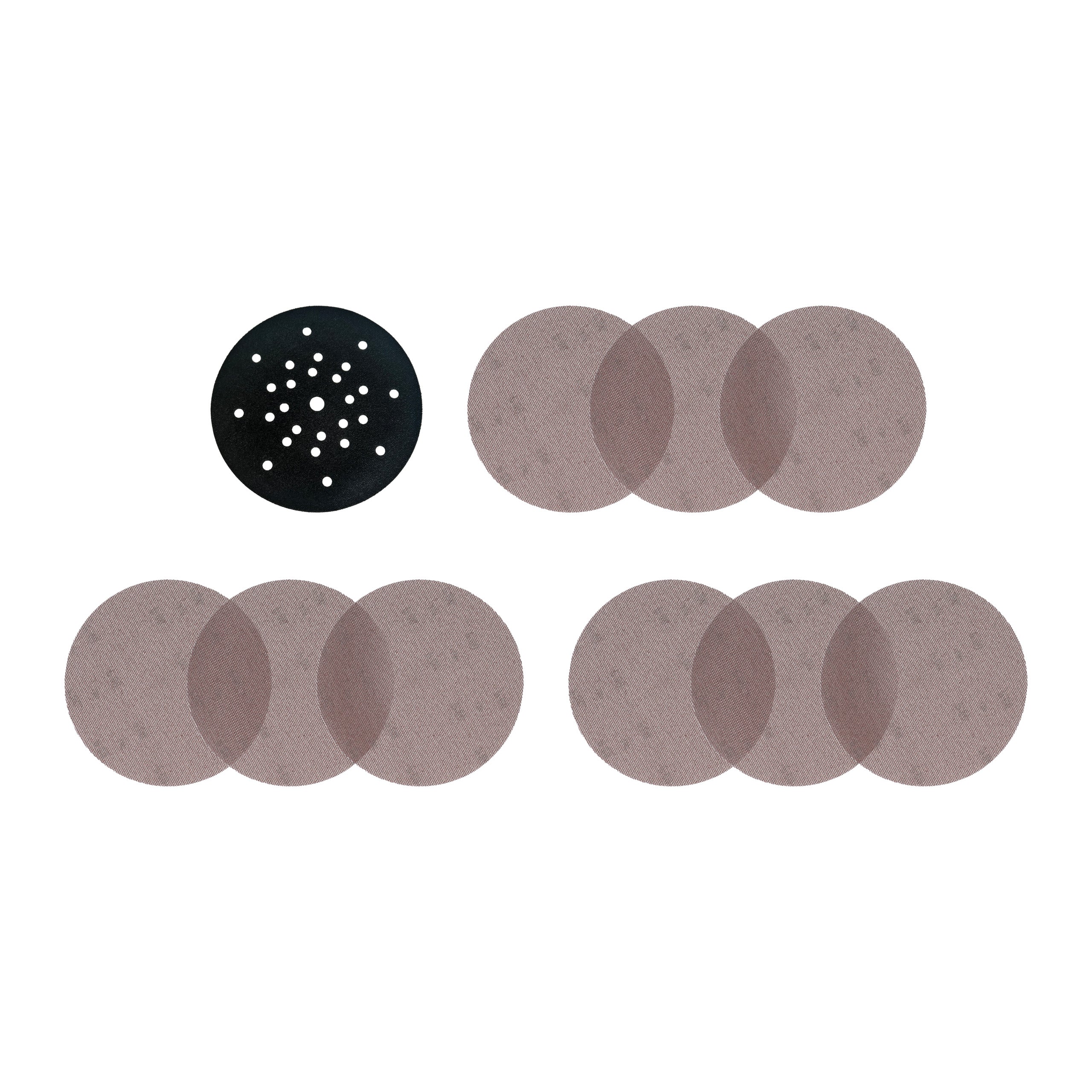 Discuri de șlefuit tip plasă Power Grid Mesh HL Milwaukee PG 225 HL G80 120 180 Pad Saver Set, cod 4932500192