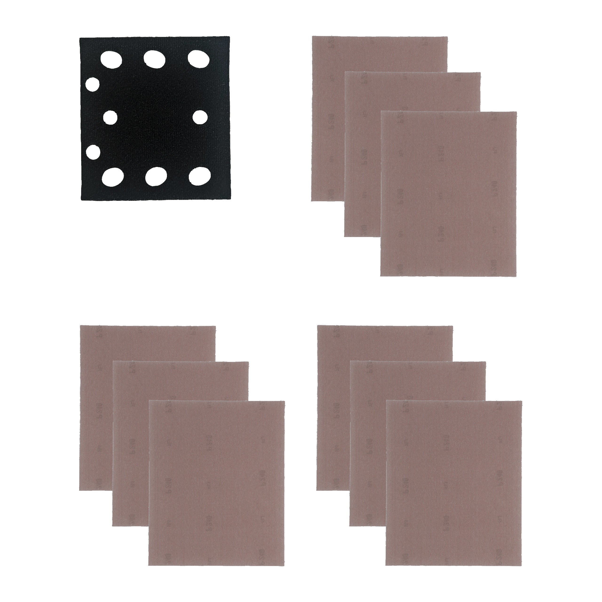 Foi de șlefuit tip plasă pentru șlefuitoare orbitale 115 x 107 mm Milwaukee PG 115 x 107 HL G80 120 180 Pad Saver Set, cod 4932500197