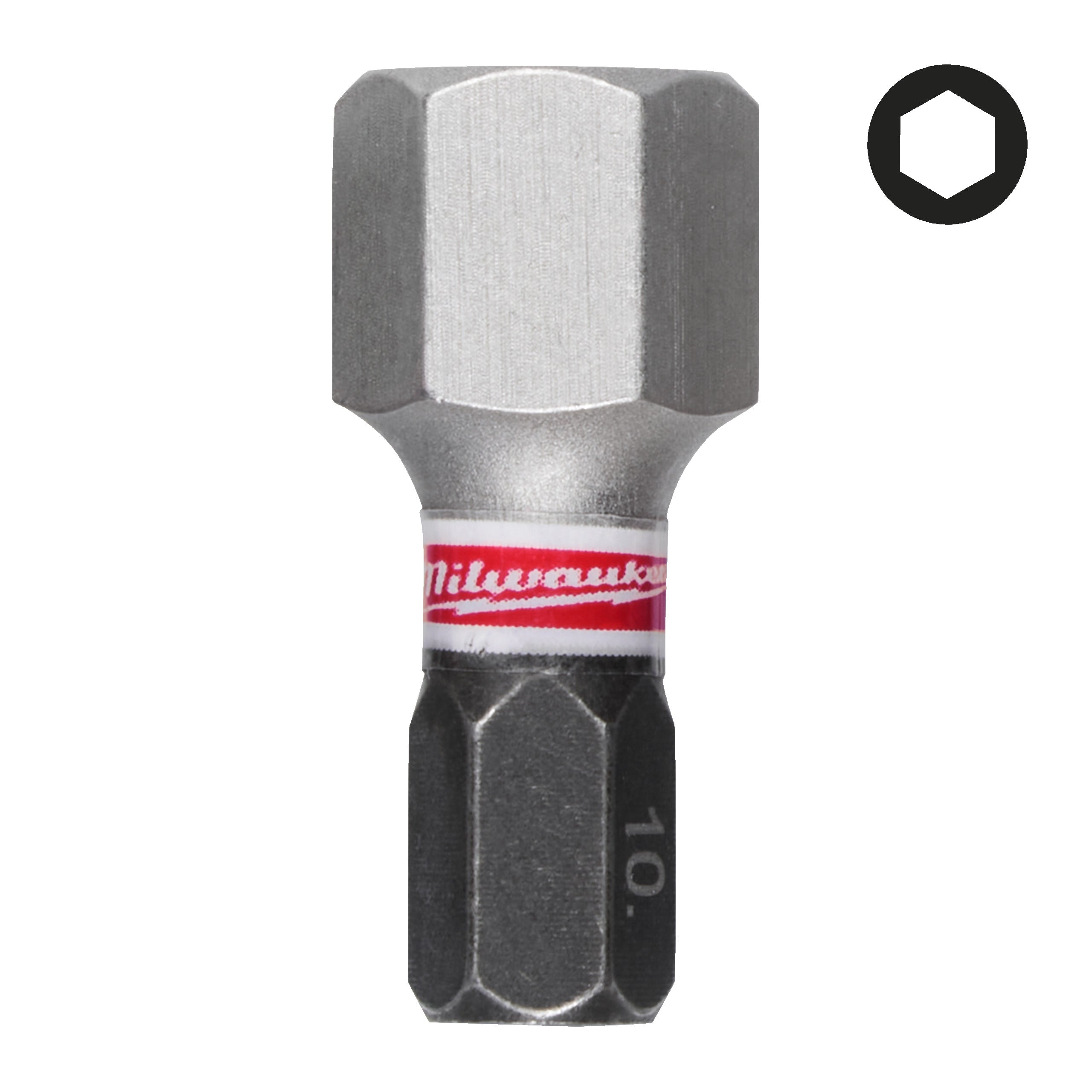 Set biți și chei tubulare Shockwave Biți Hex pentru șurubelnițe SHOCKWAVE™ IMPACT DUTY Milwaukee S/Bit ShW HEX10 25mm, cod 4932500384