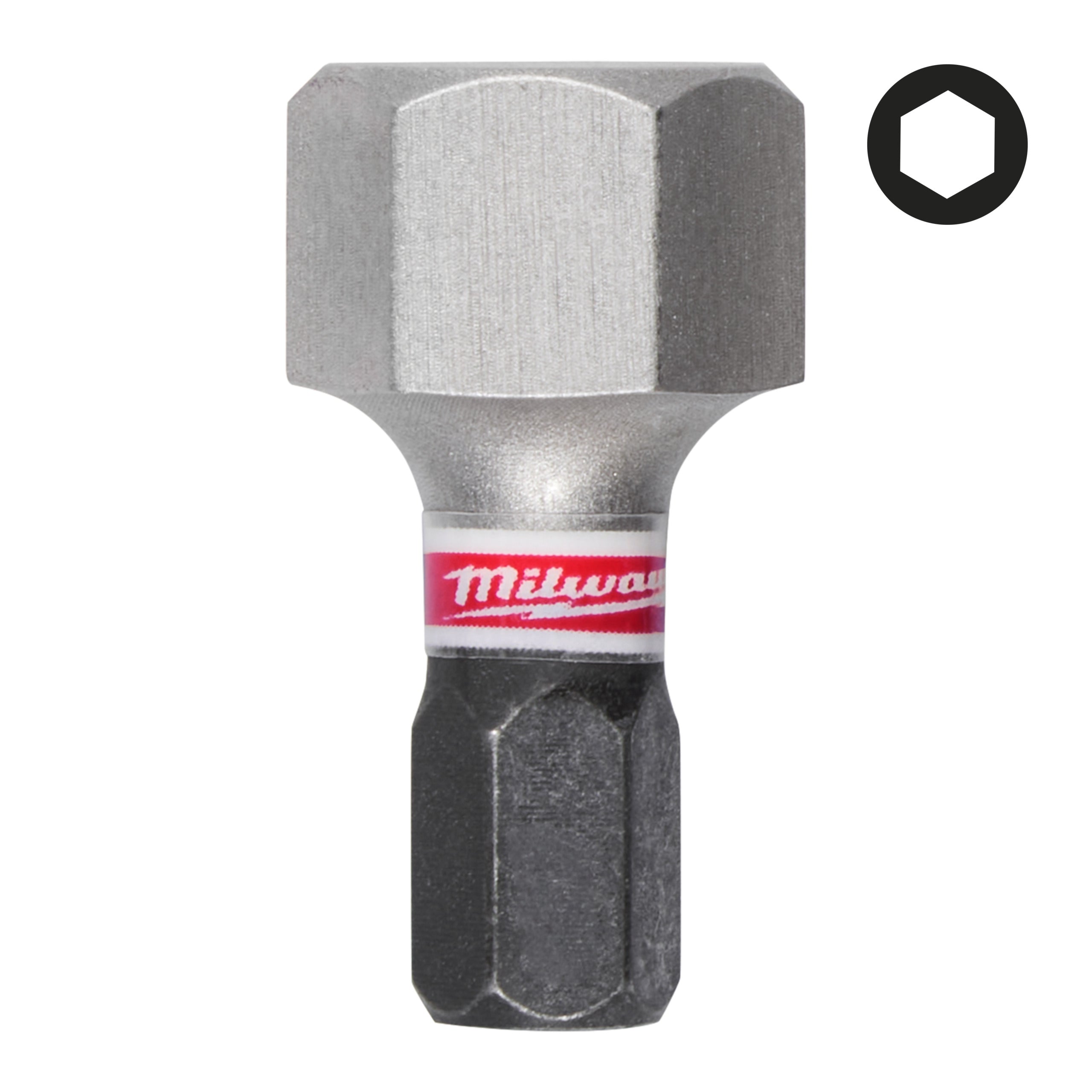 Set biți și chei tubulare Shockwave Biți Hex pentru șurubelnițe SHOCKWAVE™ IMPACT DUTY Milwaukee S/Bit ShW HEX12 25mm, cod 4932500385