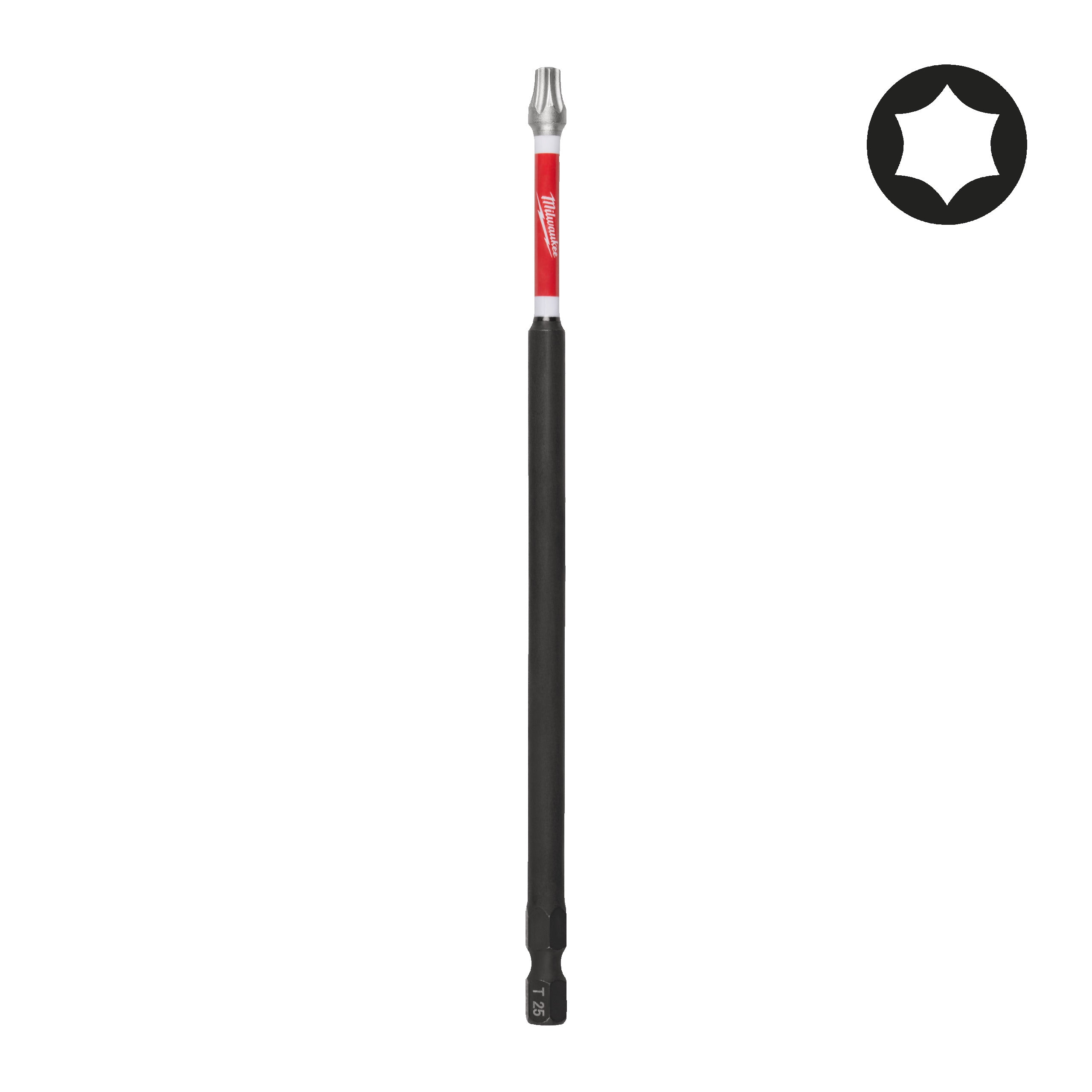 Set biți și chei tubulare Shockwave Biți TX pentru șurubelnițe SHOCKWAVE™ IMPACT DUTY Milwaukee S/Bit ShW TX25 150mm, cod 4932500392