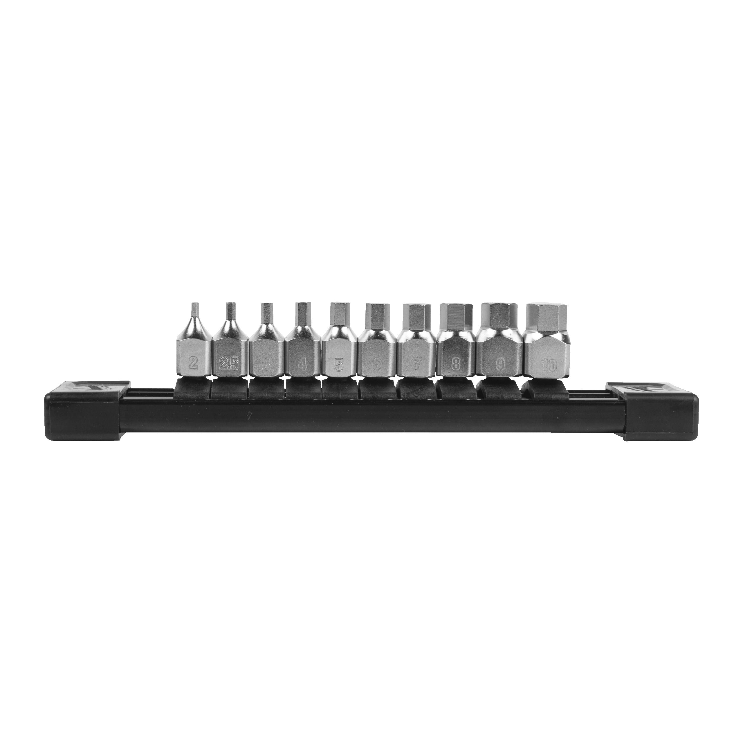 Set tubulare cu bit ¼″ hex, sistem metric, stubby Milwaukee 10 pc 1/4'' Drive Metric Hex Stubby Bit Socket Set, cod 4932500434