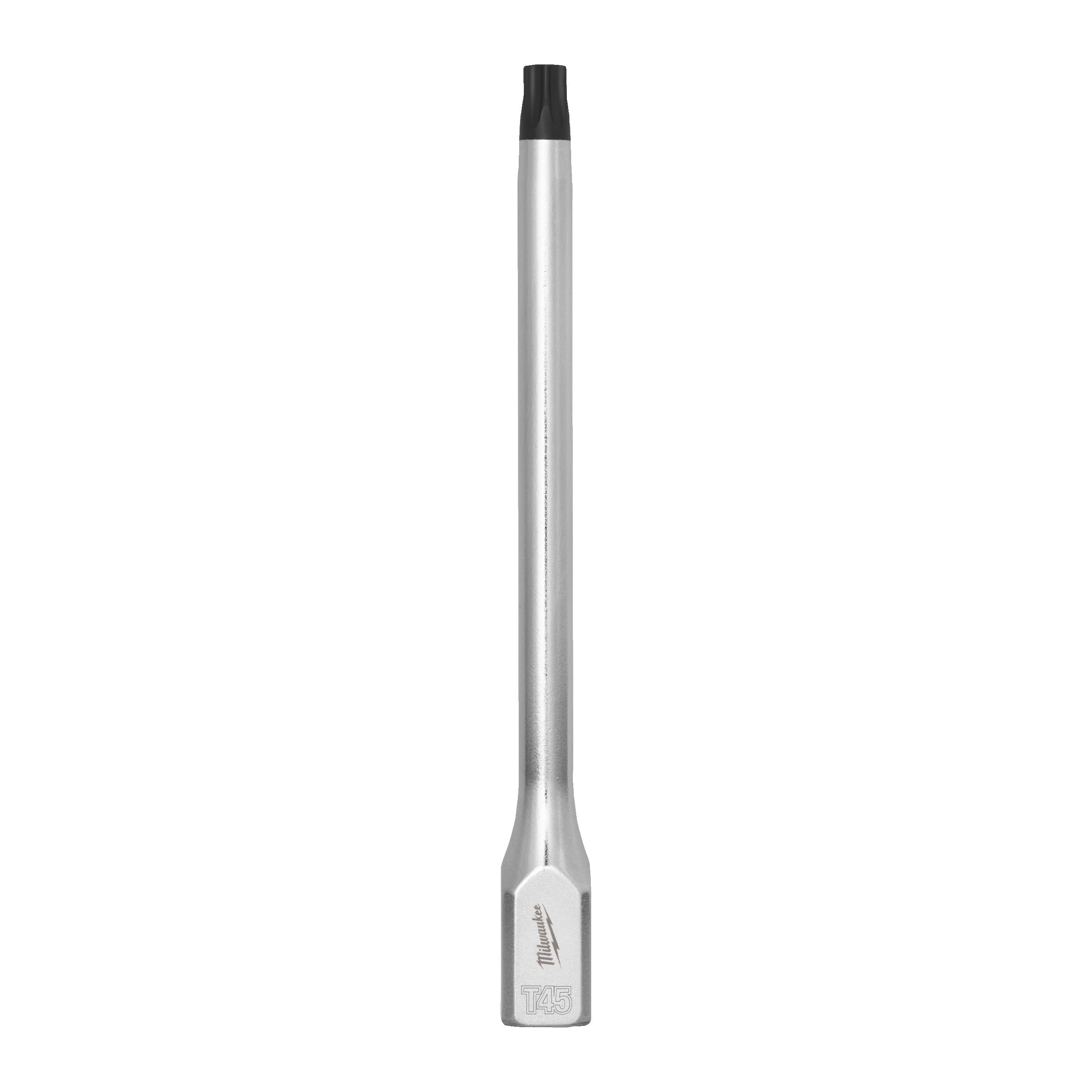 Cap cheie tubulară lungă ⅜″ cu bit TX Milwaukee 3/8'' Drive T45 Torx Long Bit Socket, cod 4932500445