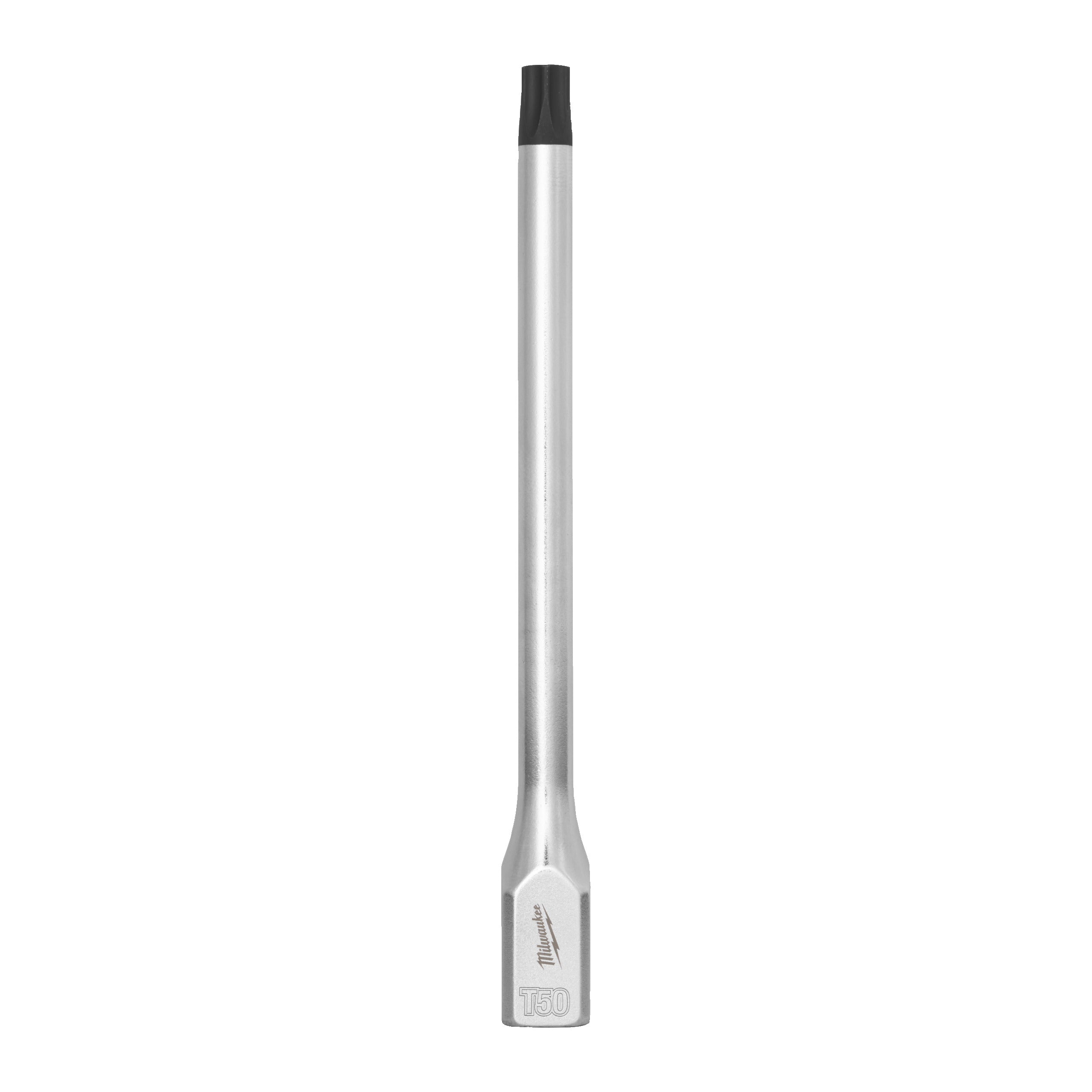 Cap cheie tubulară lungă ⅜″ cu bit TX Milwaukee 3/8'' Drive T50 Torx Long Bit Socket, cod 4932500447