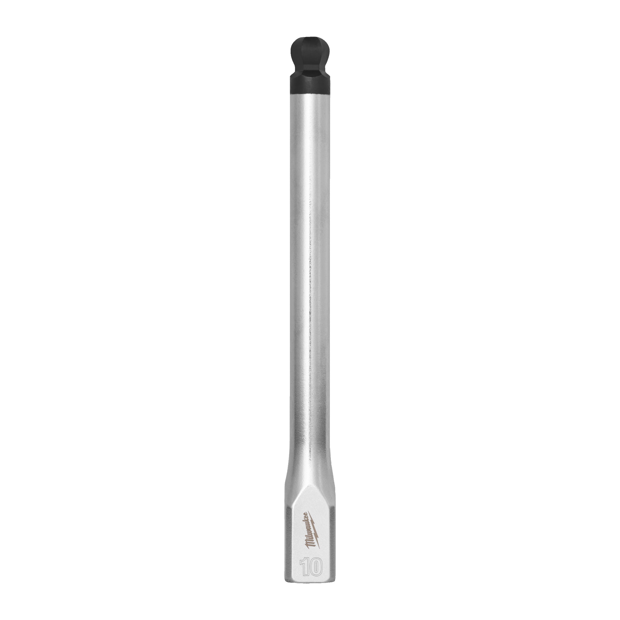 Cap cheie tubulară lungă ⅜″ cu bit hex, cap sferic Milwaukee 3/8'' Drive 10mm Hex Long Ball End Bit Socket, cod 4932500461