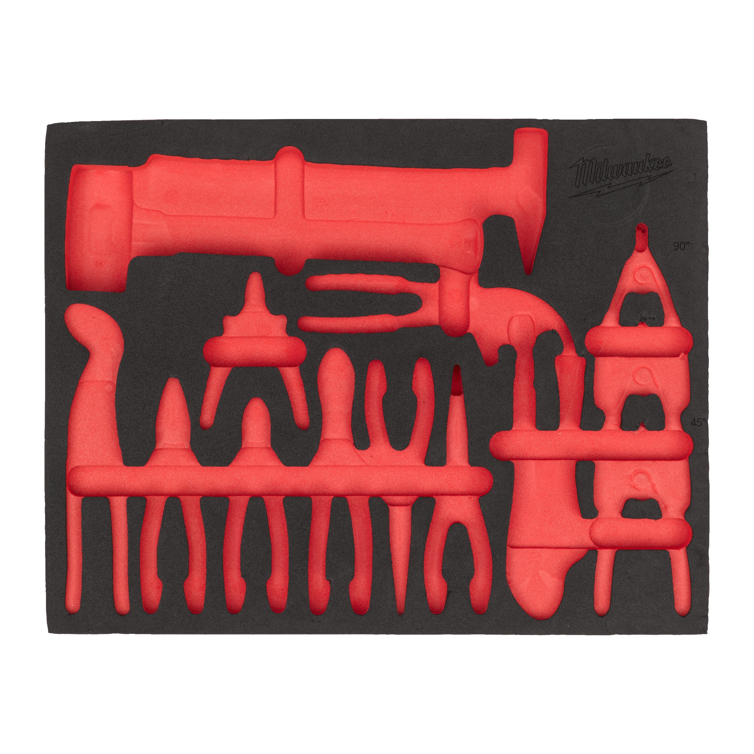 Inserție din spumă pentru dulap metalic TOOLGUARD™ cu șurubelnițe și leviere Milwaukee REPLACEMENT 38 pc Screwdriver and Prybar Set Foam Insert, cod 4932500761