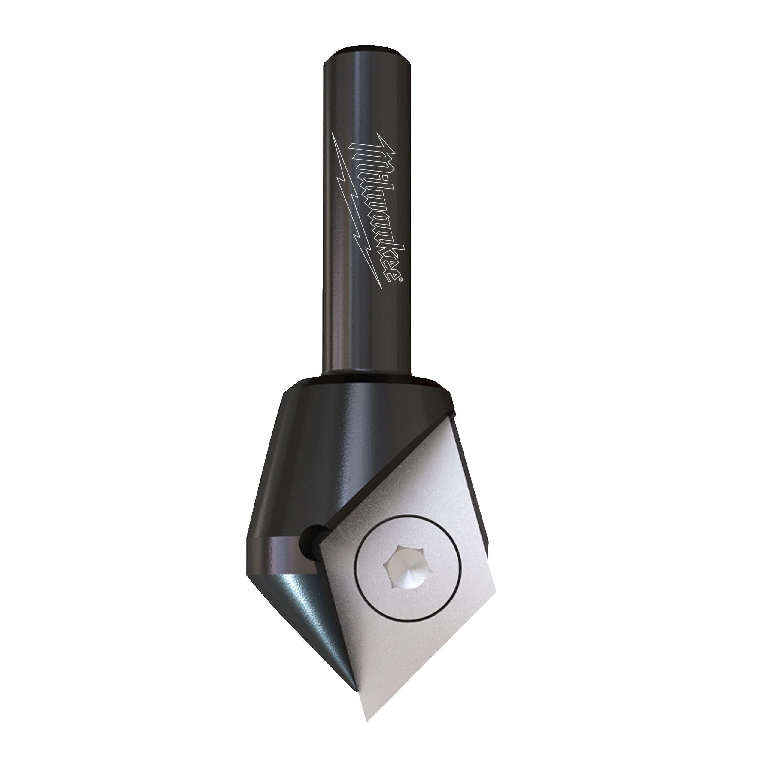 Freză pentru mașina de frezat Freze pentru caneluri în V cu cuțite din carbură interschimbabile Milwaukee Rtr B. S8 V-Groove HW Knives23/60mm, cod 4932500958