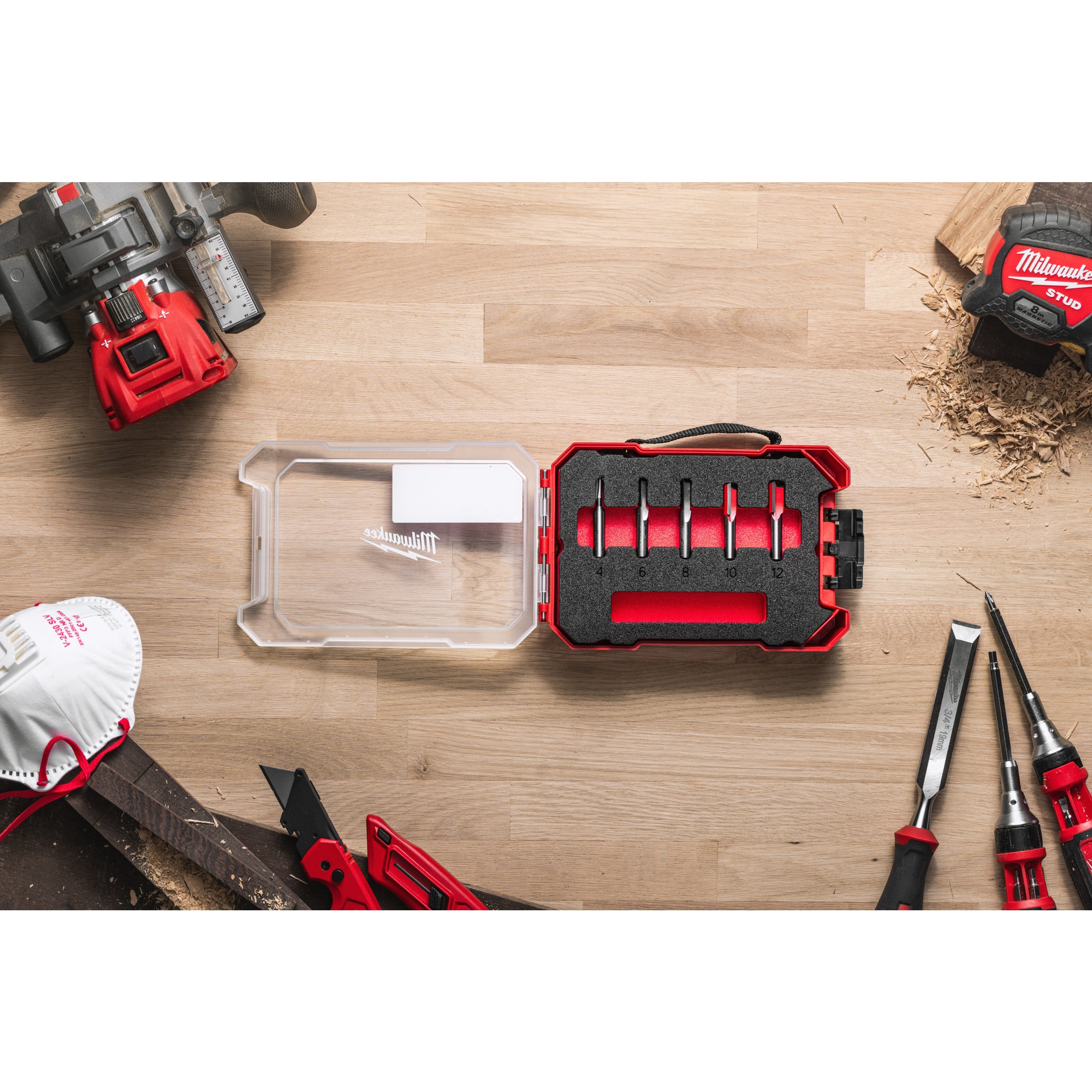 Freză pentru mașina de frezat Seturi Milwaukee Rtr B. S8mm Straight Bit Set, cod 4932501053