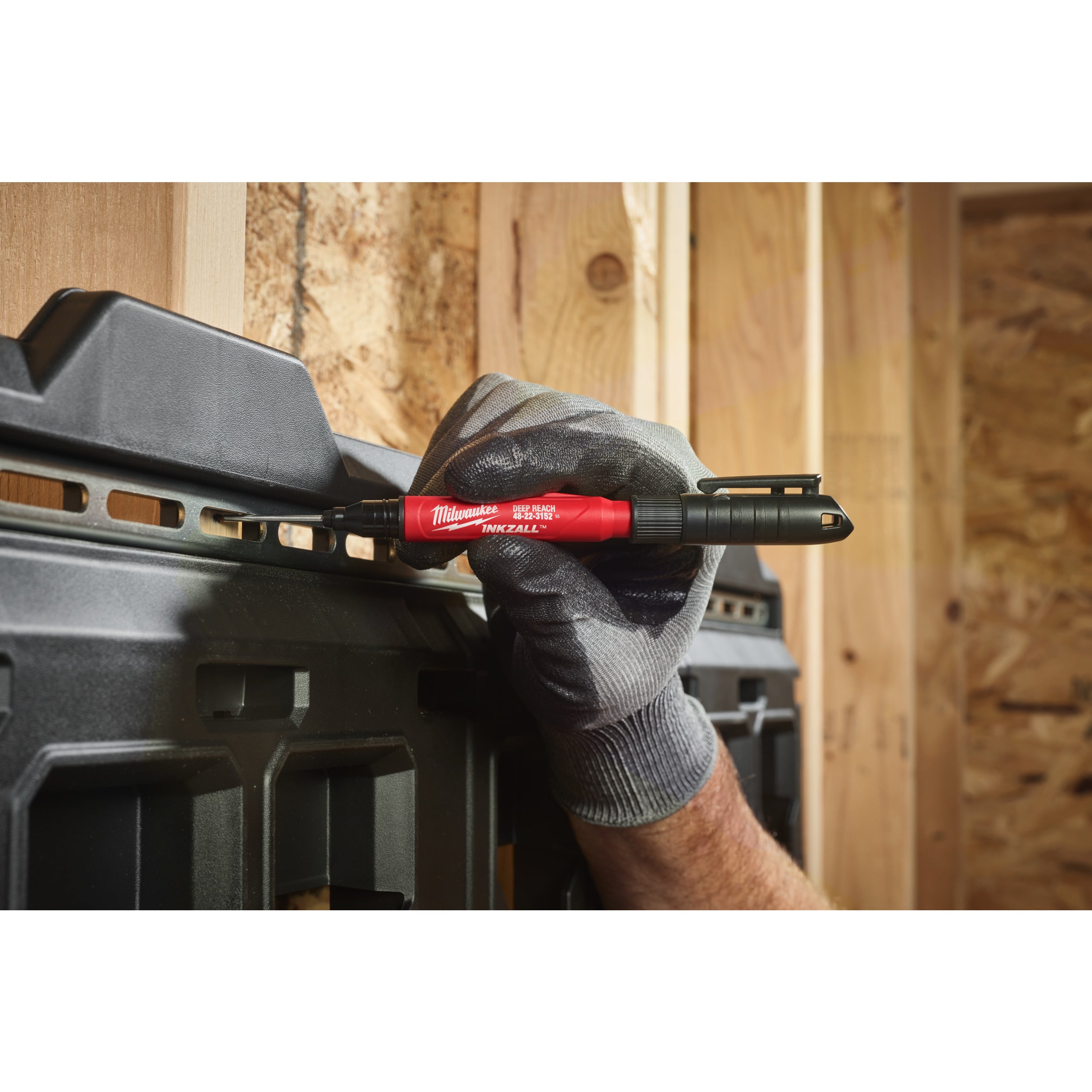 Marker INKAZLL™ cu vârf lung ultra fin Milwaukee INKZALL™ Deep Reach Ultra-Fine Point (Bulk version), cod 4932502324