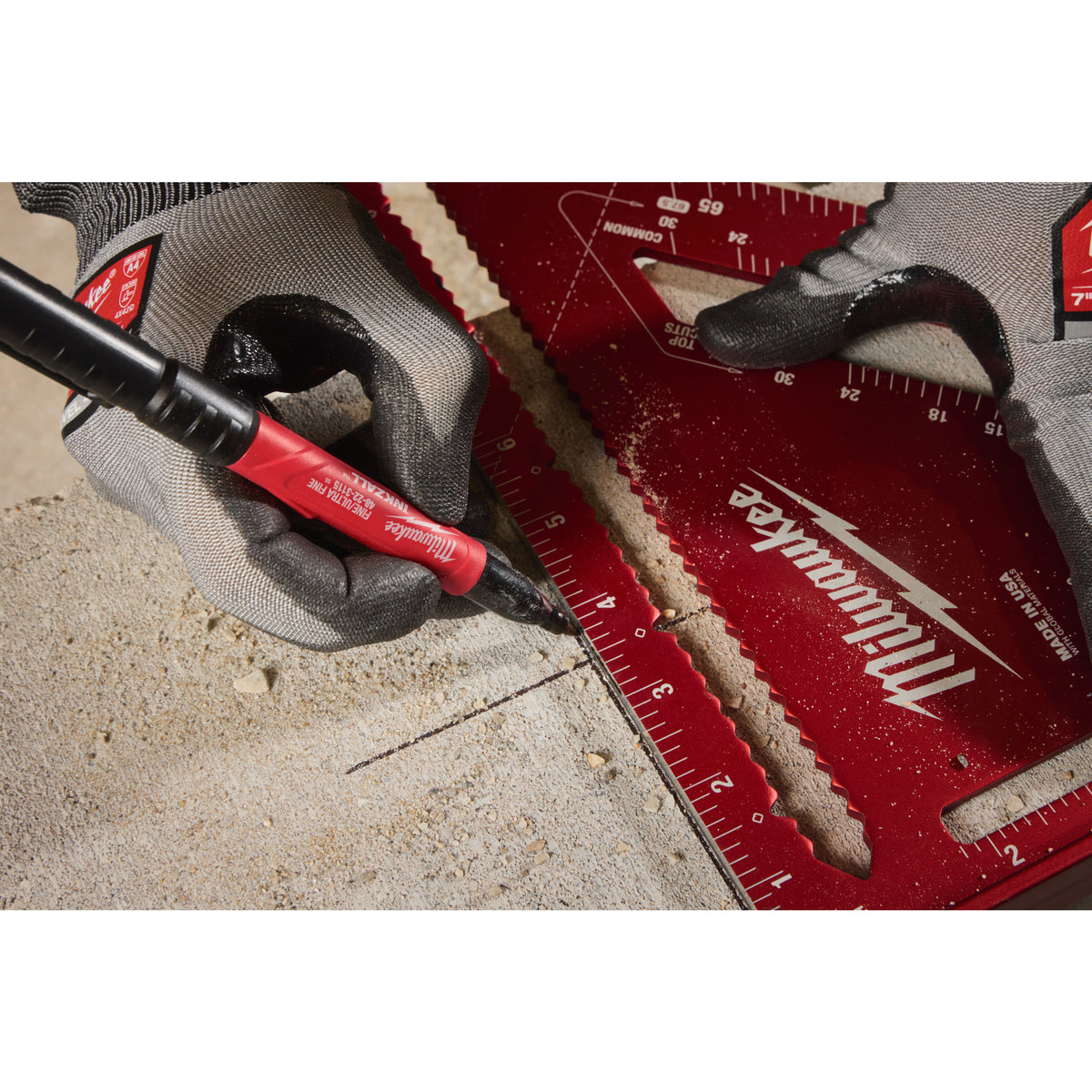 Marker INKZALL™ cu două capete Milwaukee INKZALL™ Double Tip - Chiseled/Fine Point, cod 4932501155