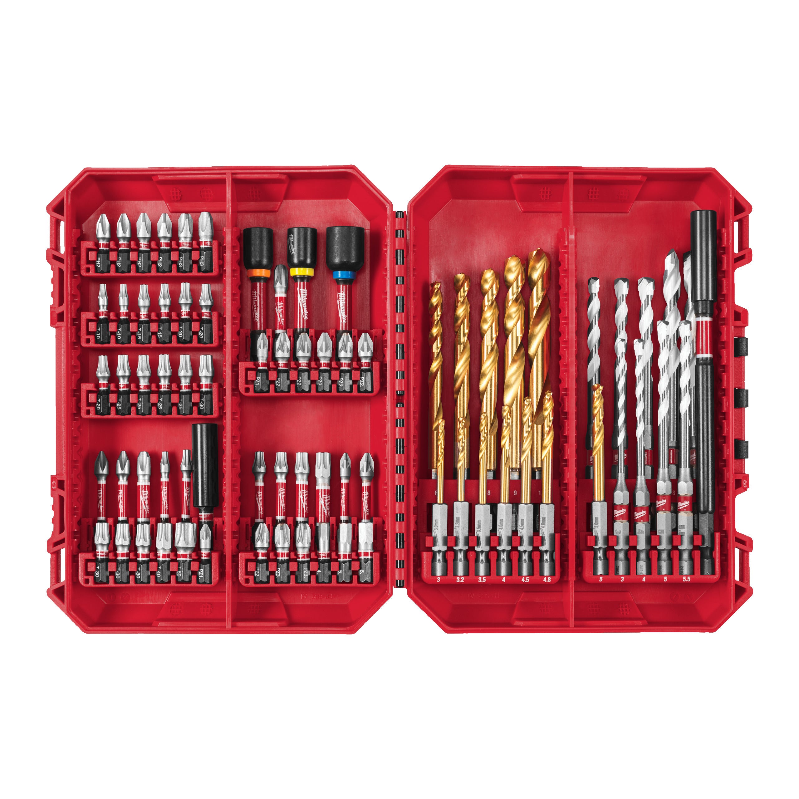 Set 74 de biți și burghie SHOCKWAVE™ IMPACT DUTY Milwaukee Shockwave Impact Duty bit Set (74), cod 4932501308