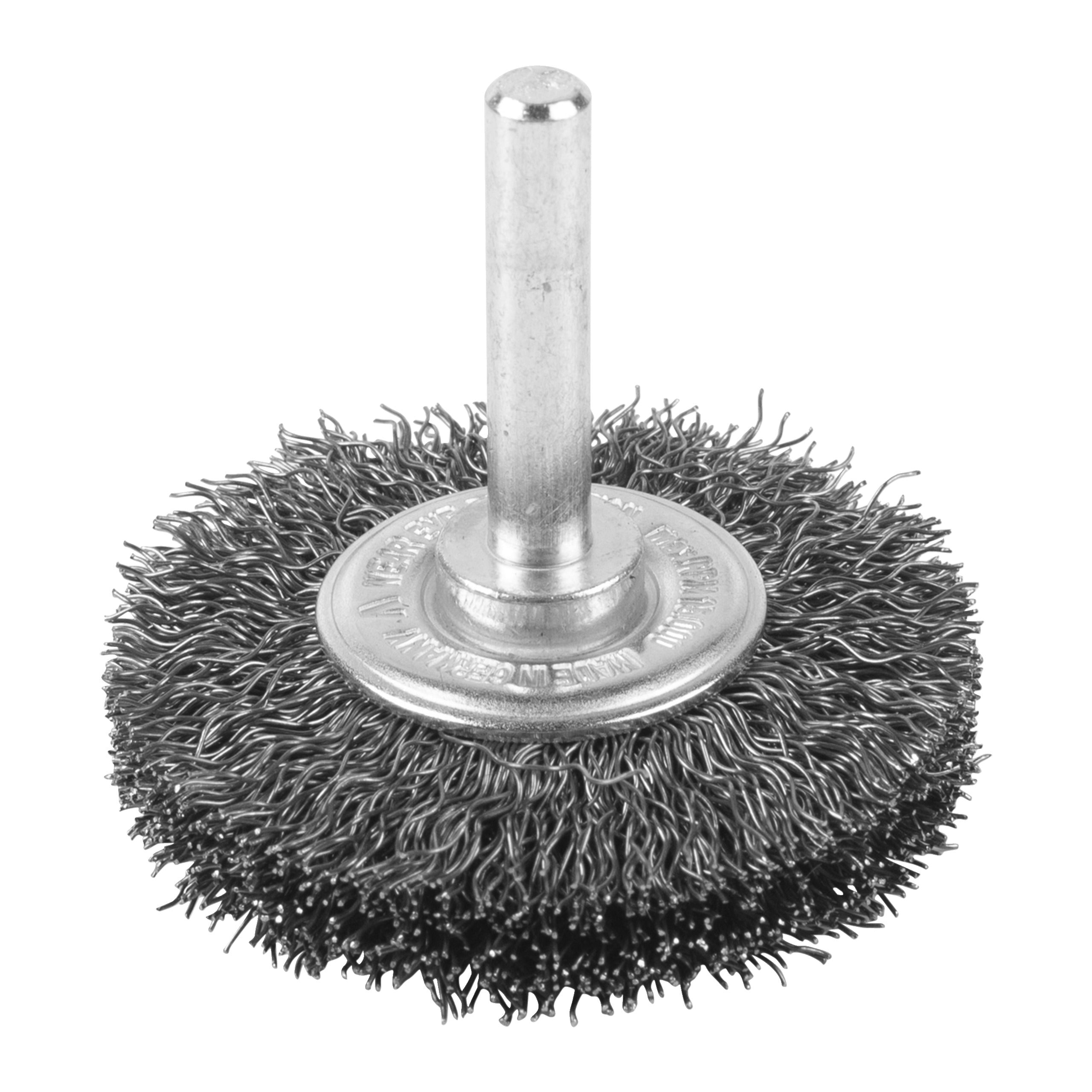 Perie sârmă rotundă ondulată pentru polizor drept Milwaukee Wheel Brush S6 50x11mm Steel Crimped 0.3mm, cod 4932501703