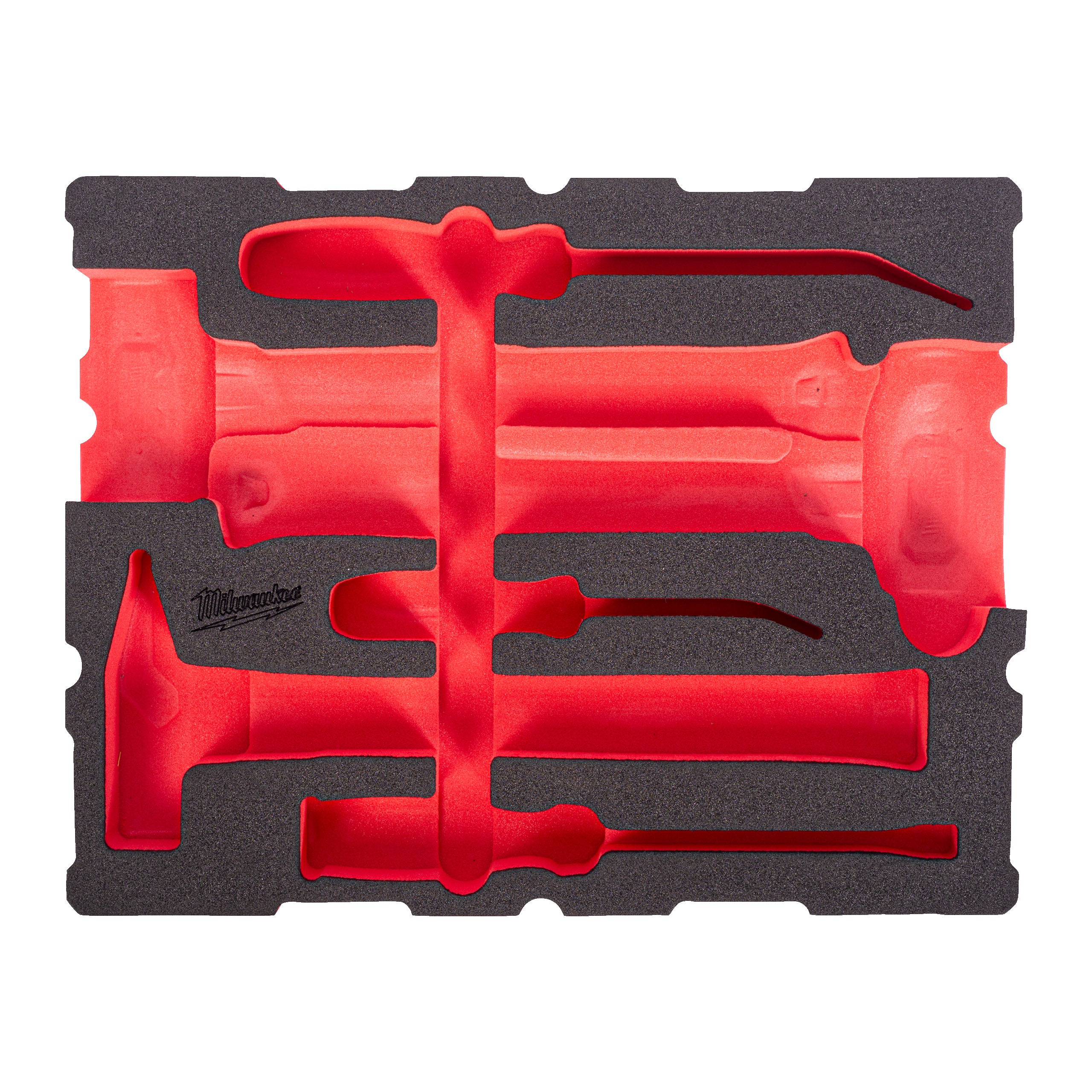 Set inserție spumă PACKOUT™ scule demolare Milwaukee REPLACEMENT 6 pc Demolition Set Packout Foam Insert, cod 4932502040