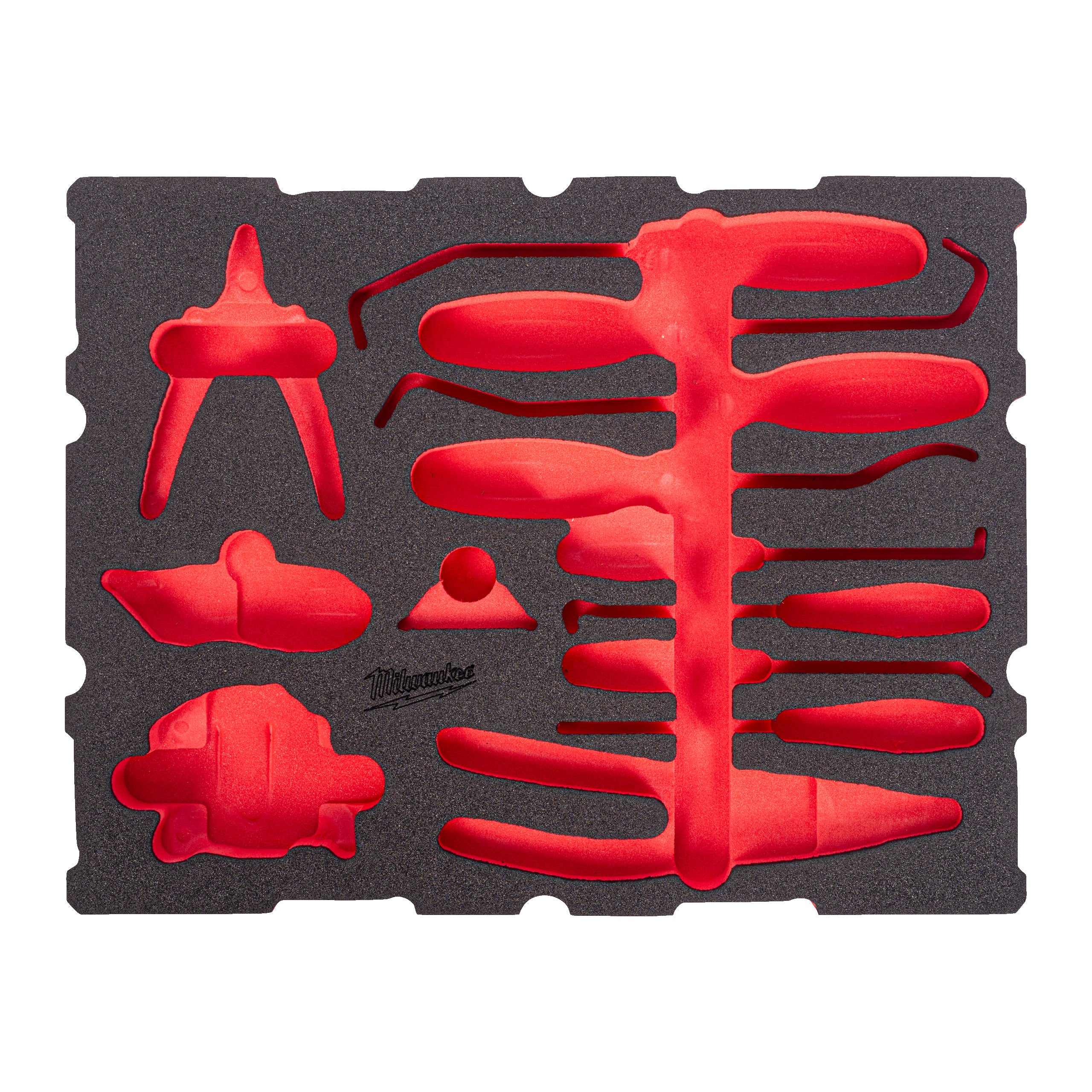 Set inserție spumă PACKOUT™ instrumente cu cârlig și vârf ascuțit Milwaukee REPLACEMENT 17 pc Hook and Pick Set PAKOUT Foam Insert, cod 4932502042