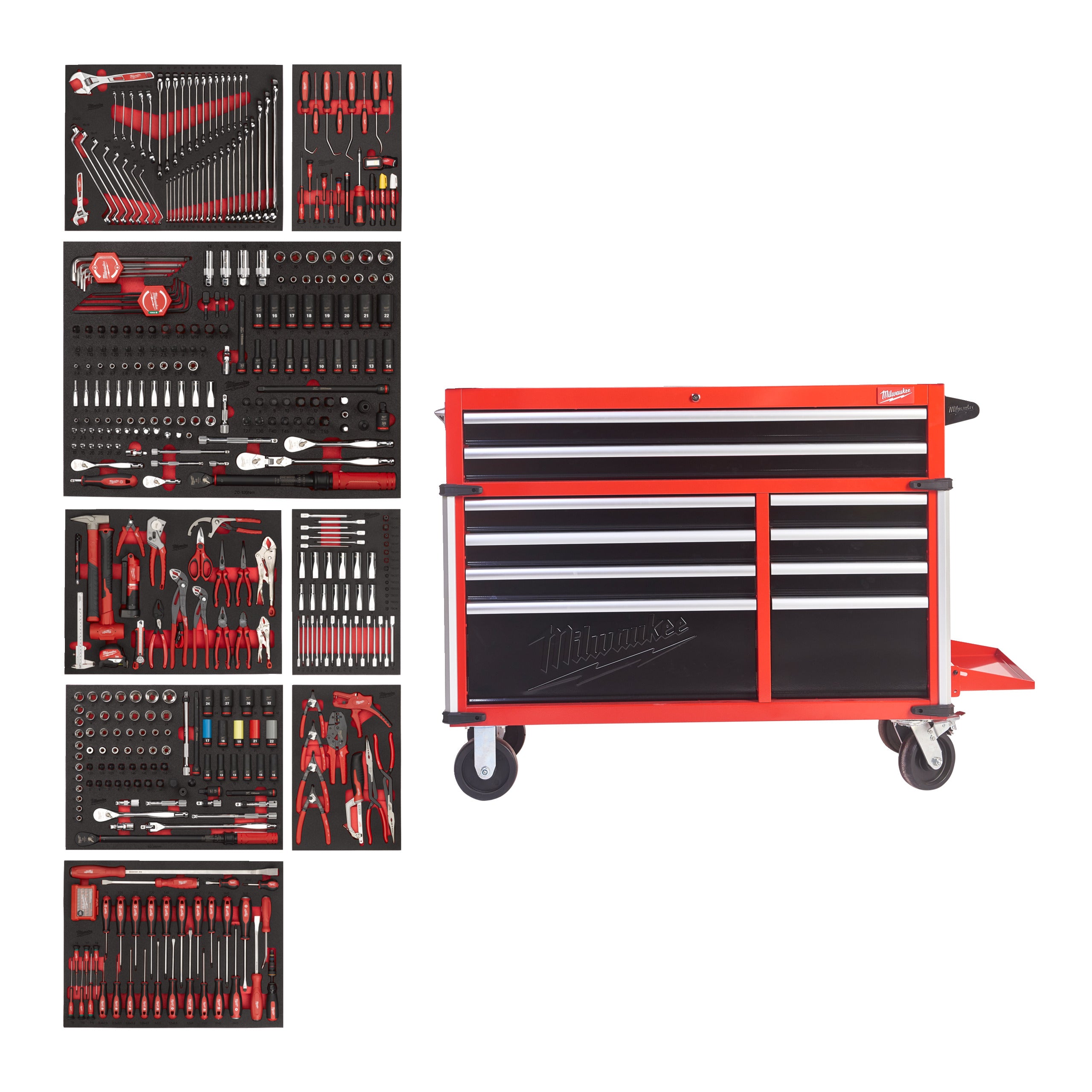 Dulap metalic TOOLGUARD™ premium 117 cm echipat cu 501 pc Milwaukee, cod 4932502079