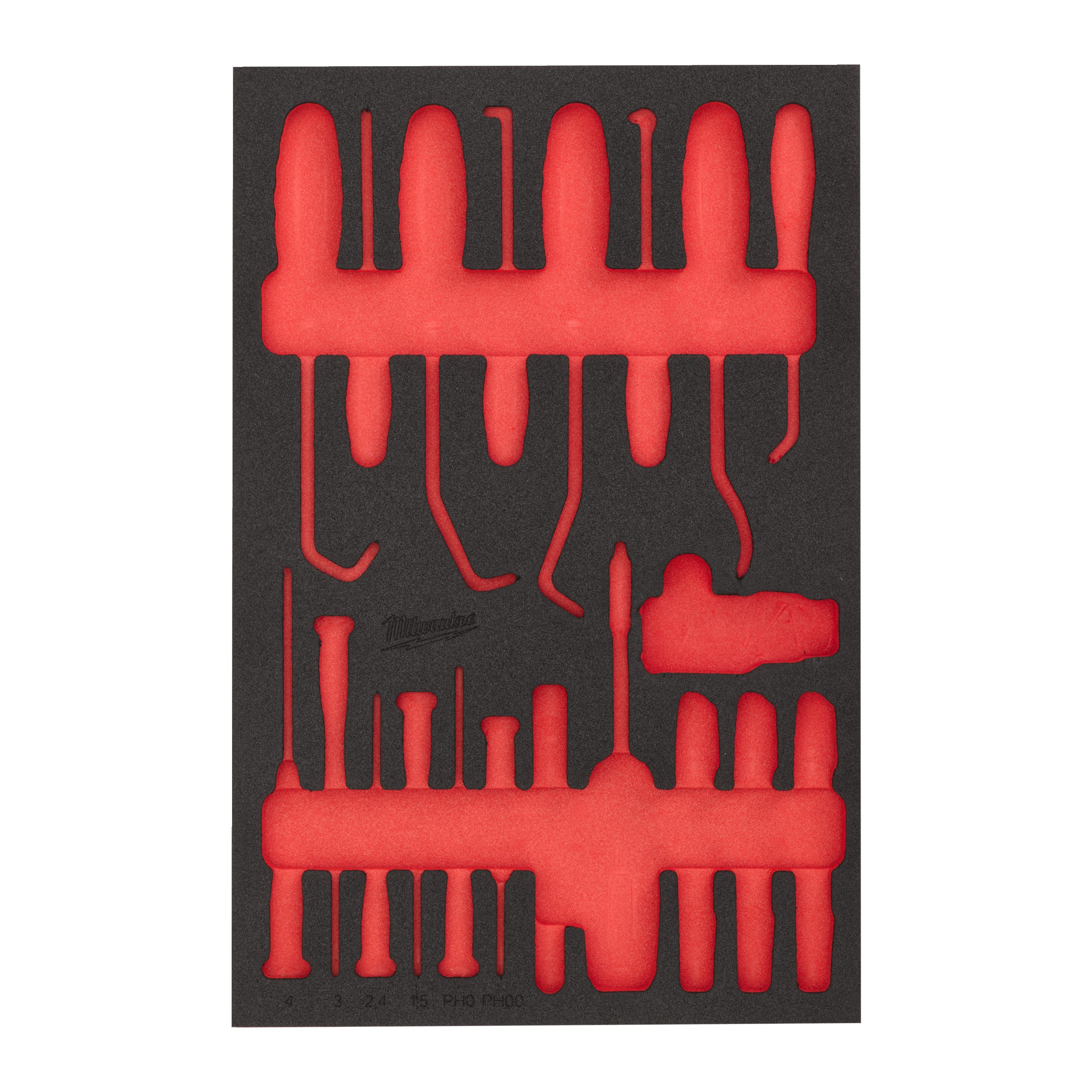 Inserție spumă goală pentru 46 produse pentru precizie și rețele electrice pentru dulapurile 46″/36″ Milwaukee REPLACEMENT 46 pc Precision and Utility Set Foam Insert 46''/36'', cod 4932502091
