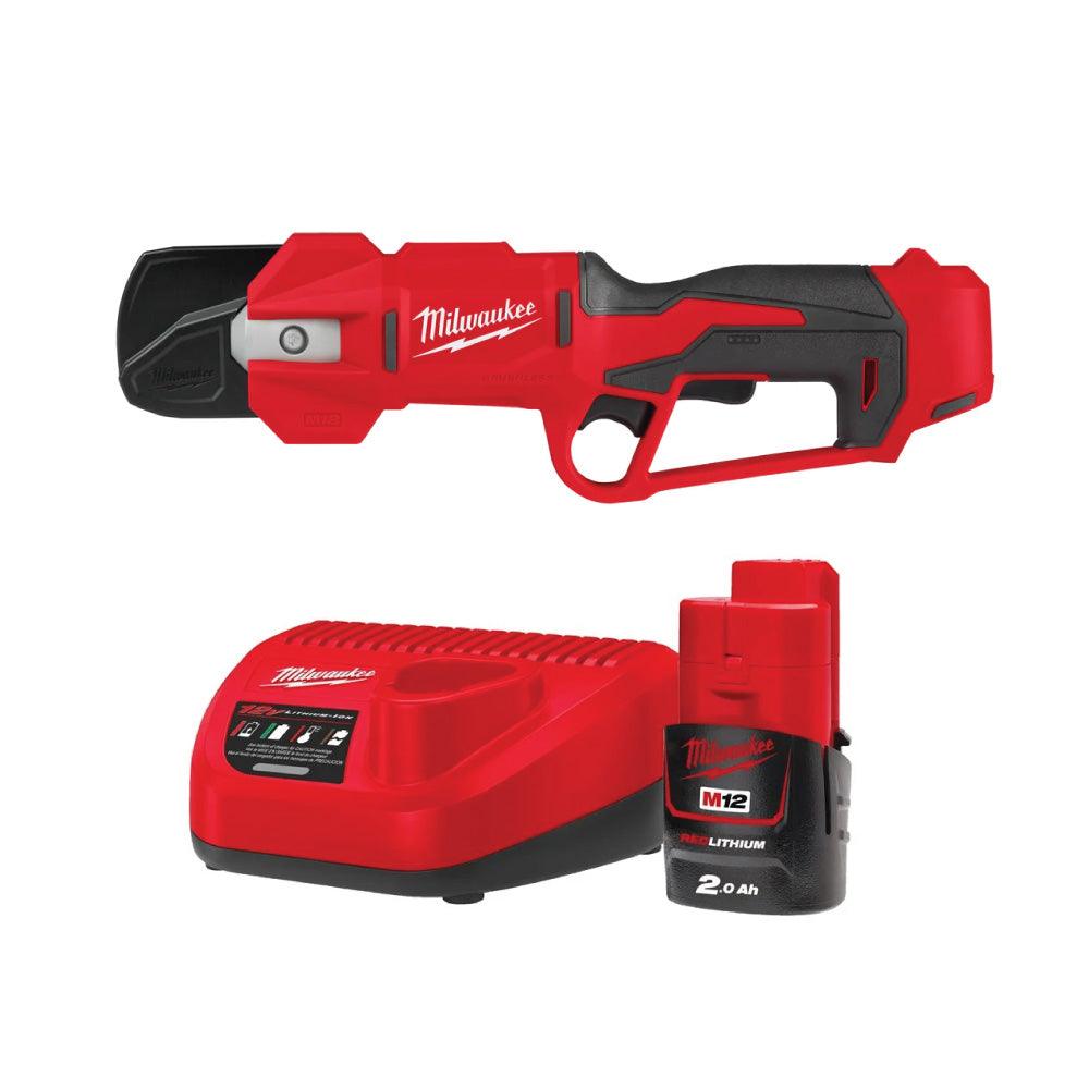 Foarfecă de tăiere M12BLPRS-0 Milwaukee, cod 4933480114 + Kit energie Milwaukee M12 NRG-201, cod 4933451900 - BIG STORE (Dynamic Tools SRL)