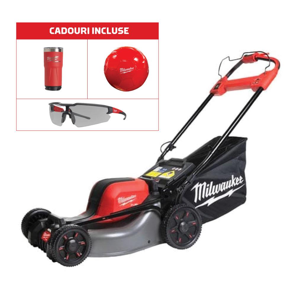 Mașină de gazon pe acumulatori Milwaukee M18 F2LM46-0, fără acumulator, fără încărcător, fără cutie, cod 4933492010 + CADOU: cană termică PACKOUT™ 591ML 4932479074 + minge fotbal Milwaukee + ochelari - BIG STORE (Dynamic Tools SRL)