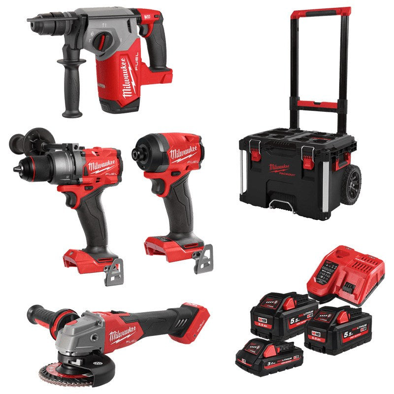 Set Milwaukee M18 FPP4E-555T FUEL POWER PACK IN2, cod 4933492530