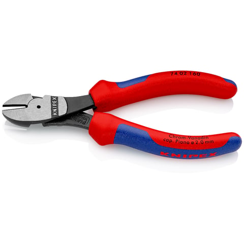 Tăietori diagonali cu pârghie înaltă și mânere comfort KNIPEX 7402160