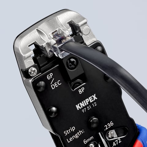 Clești de crimpare pentru mufe Western KNIPEX 975112
