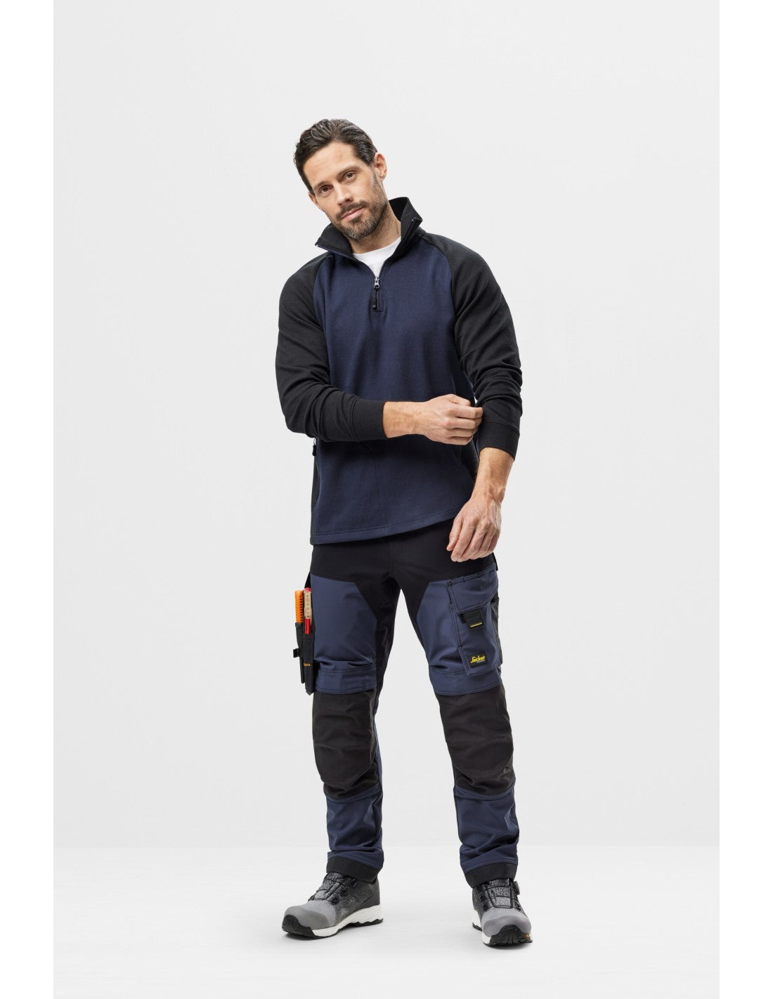 Pantaloni de lucru, 4-way stretch, anti-vânt, Snickers Workwear, AllroundWork, 6375, Navy/Black