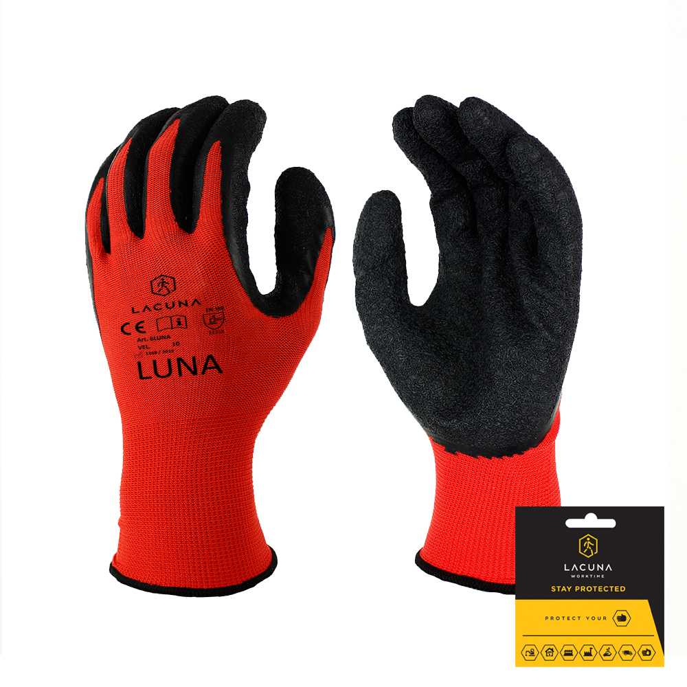 Mănuși cu acoperire latex Lacuna LUNA, mărimea 10