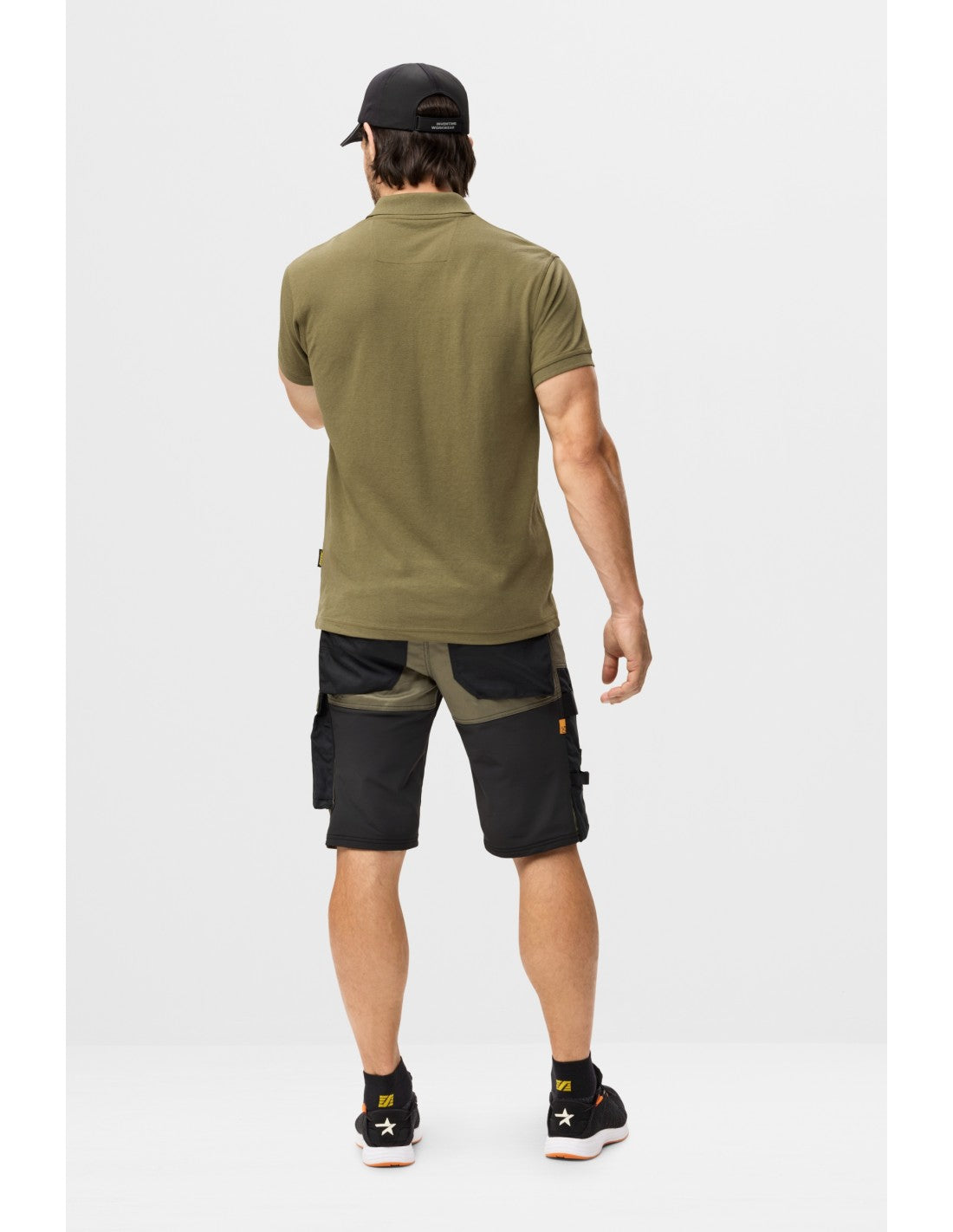 Pantaloni scurți de lucru, stretch, Snickers Workwear, AllroundWork, 6143, Khaki Green/Black