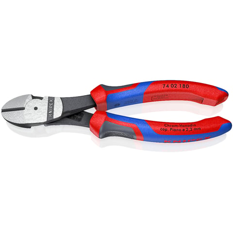 Tăietori diagonali cu pârghie înaltă și mânere comfort KNIPEX 7402180
