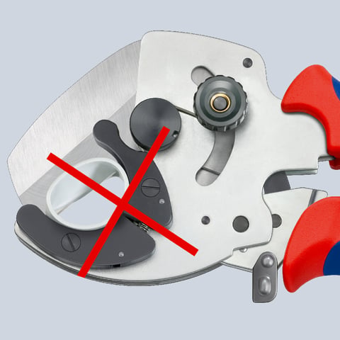Tăietor tuburi compozite și plastic cu clichet KNIPEX 902540