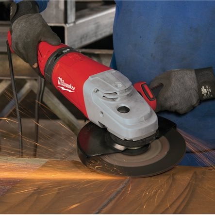 Polizor unghiular 230 mm 2100 W cu mâner anti-vibrații Milwaukee AGV21-230GEX, cod 4933402304