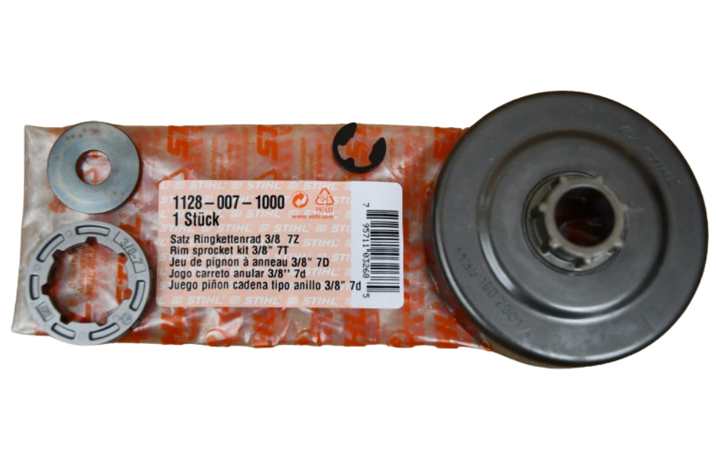 Set roată de lanț cu inel 3/8" 7Z STIHL [ORIGINAL], cod 11280071000