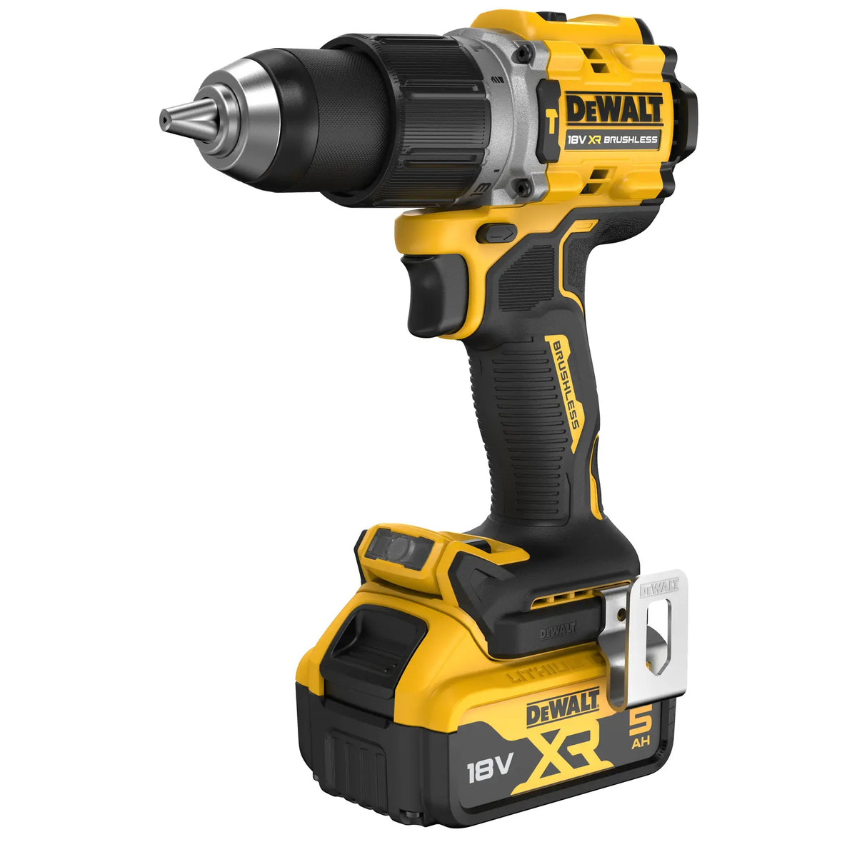 Mașină de găurit cu percuție DeWalt XR 18 V fără perii, 2 x 5 Ah – DCD805P2T-QW