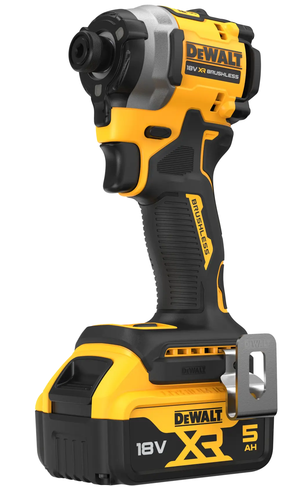 Kit șurubelniță de impact compactă DeWalt XR 18 V fără perii, 2 x 5 Ah – DCF850P2T-QW