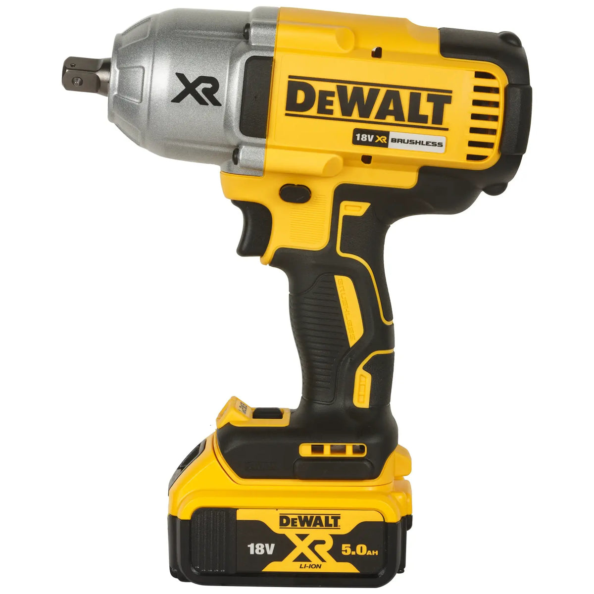 Cheie de impact DeWalt XR 18 V, 1/2", 2 x 5 Ah – DCF899P2-QW