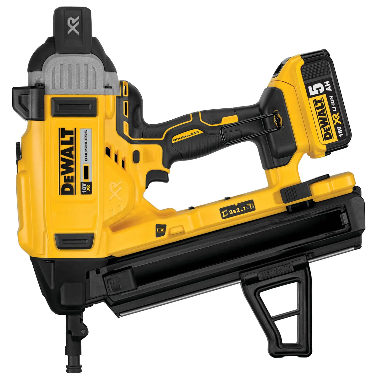 Pistol DeWalt XR 18 V pentru cuie în beton, 2 x 5 Ah – DCN890P2-QW