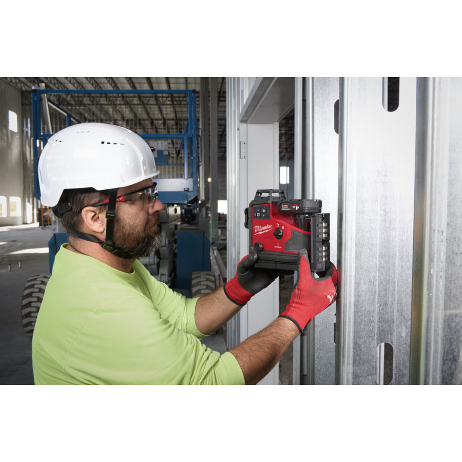 Nivelă laser verde 360° cu 3 planuri Milwaukee M12™ A3PLO-0C, fără acumulator, fără încărcător, 1 x cutie plastic, cod 4933499001