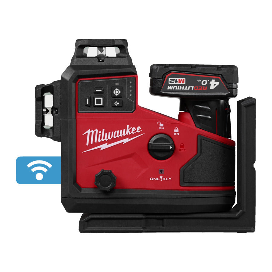 Nivelă laser verde 360° cu 3 planuri Milwaukee M12™ A3PLO-0C, fără acumulator, fără încărcător, 1 x cutie plastic, cod 4933499001