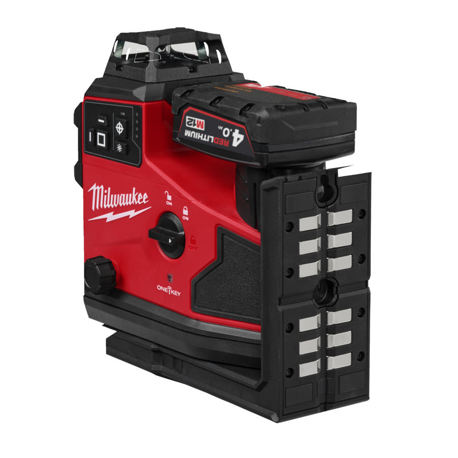Nivelă laser verde 360° cu 3 planuri Milwaukee M12™ A3PLO-0C, fără acumulator, fără încărcător, 1 x cutie plastic, cod 4933499001
